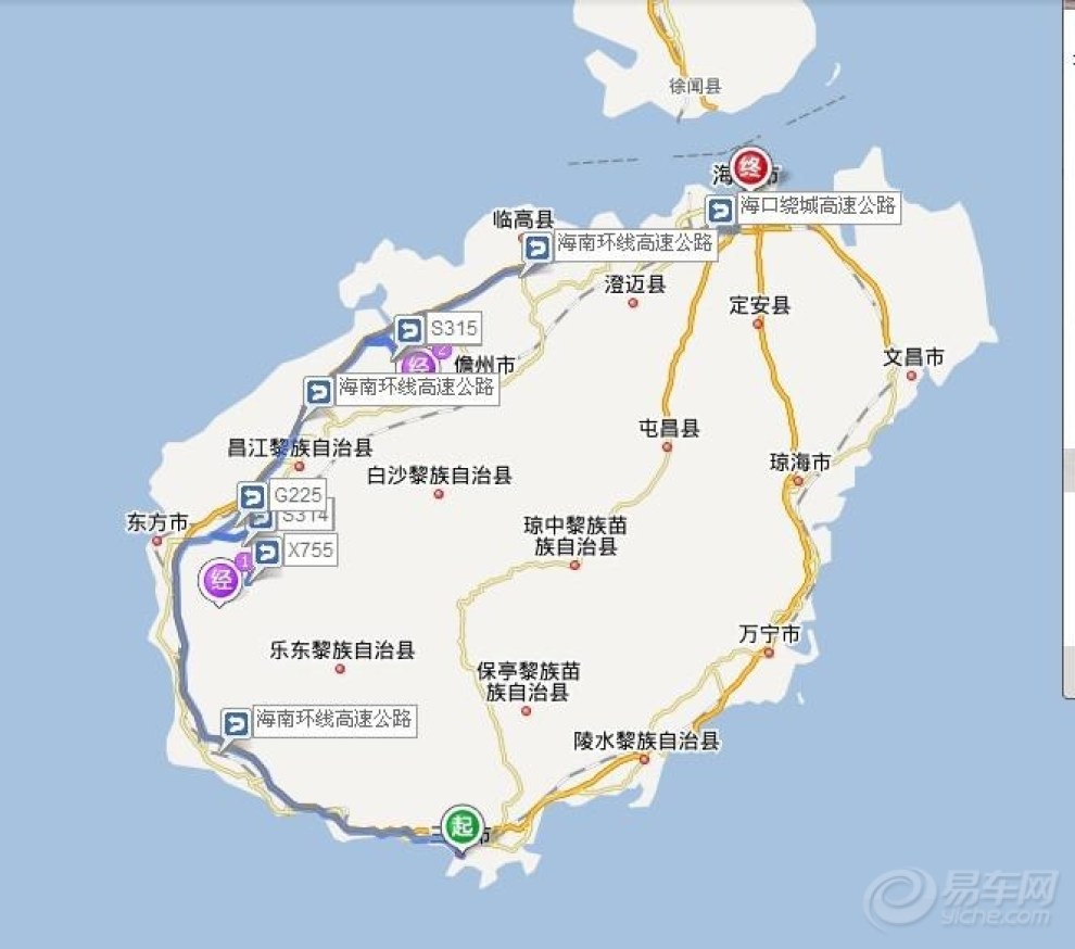 帮助帖:给想自驾海南(环海岛)的朋友参考路书,自己整理的!