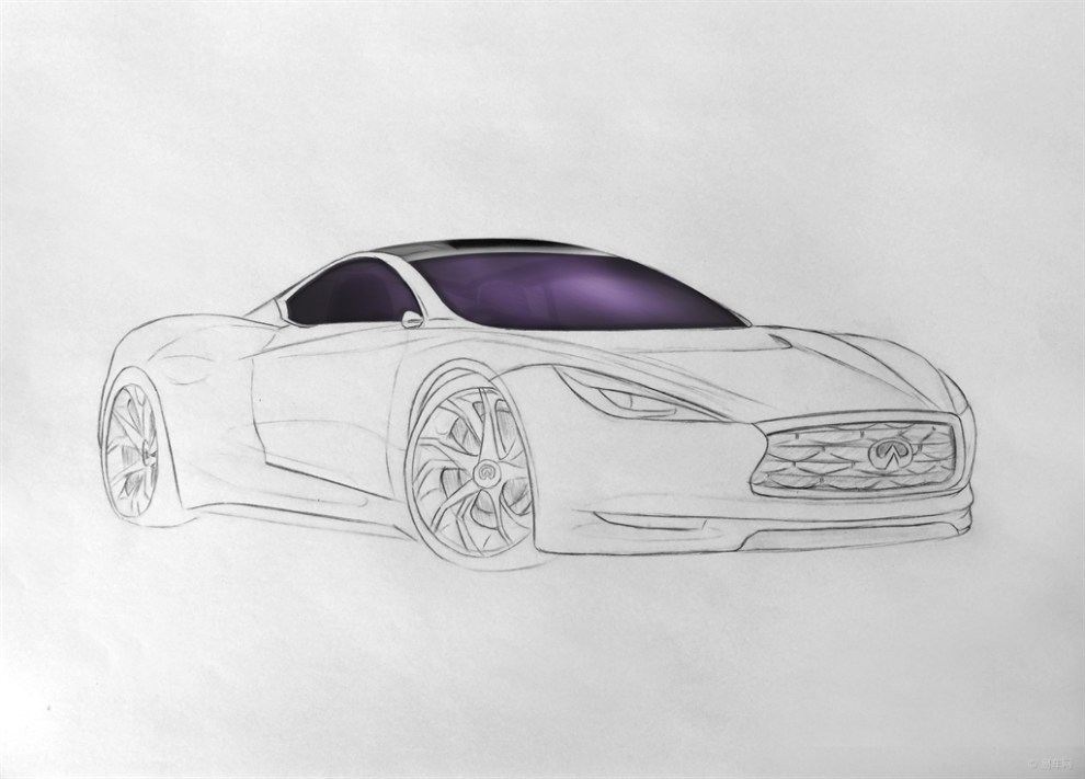 【【我画新能源汽车】未来的英菲尼迪混动光环