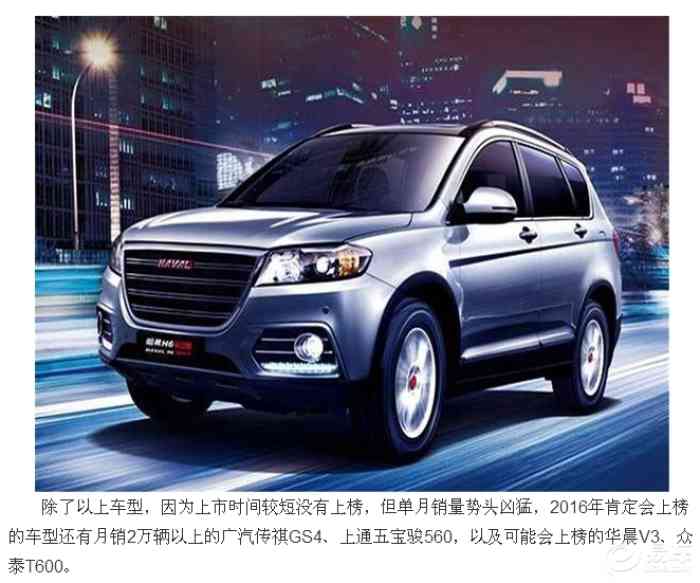 【SUV销量前十名中,国产自主品牌一枝独秀】