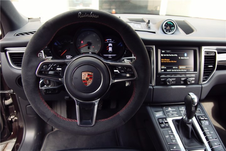 保时捷手缝梵汐定制alcantara方向盘套