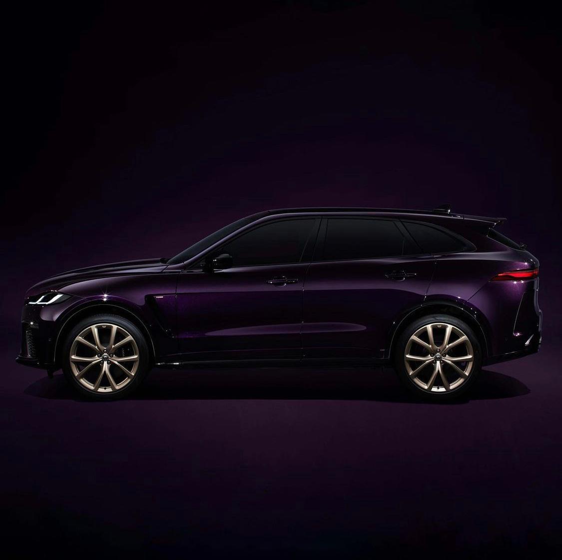 暗夜紫水晶特殊涂装969696 05全车大量哑光金色部件点缀 捷豹