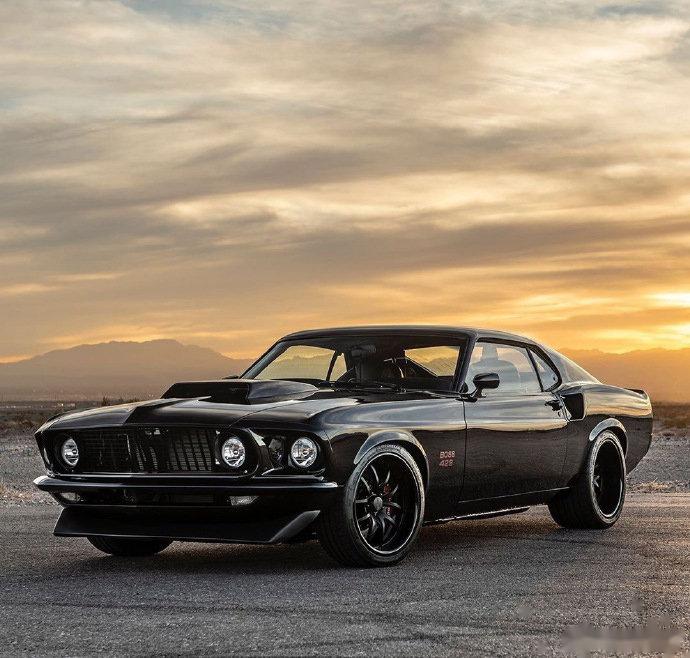 1969 mustang boss 429福特野馬,帥黑馬!