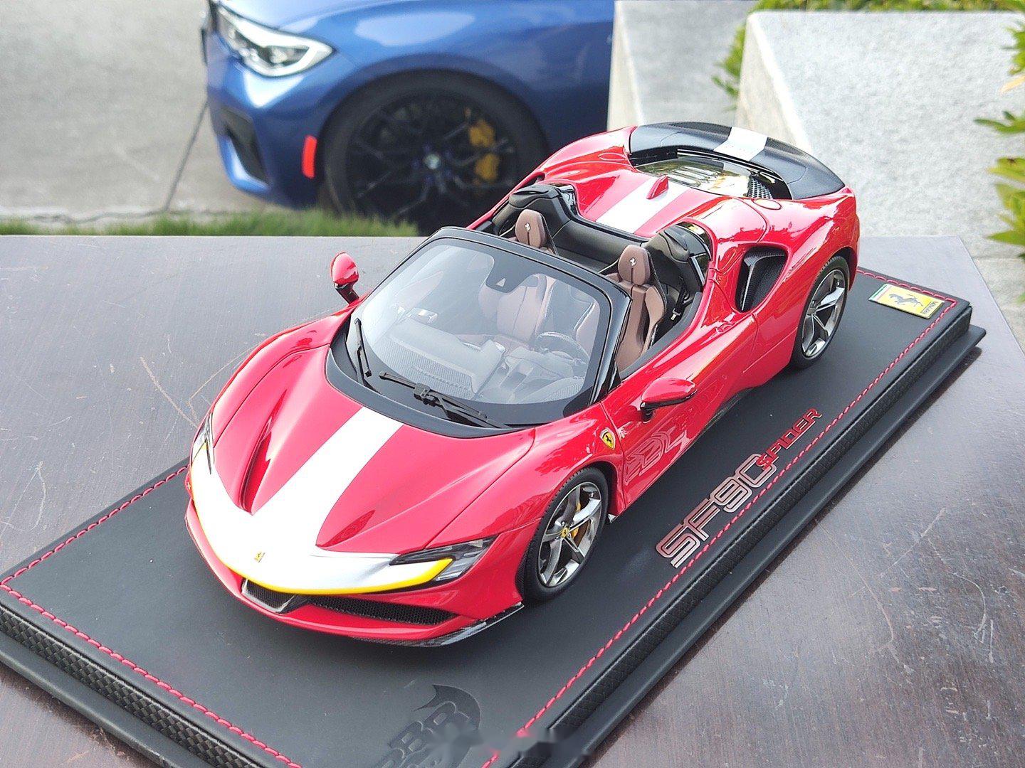 bbr 1/18 法拉利 sf90 红色 #豪车超跑##汽车模型##法拉利##大