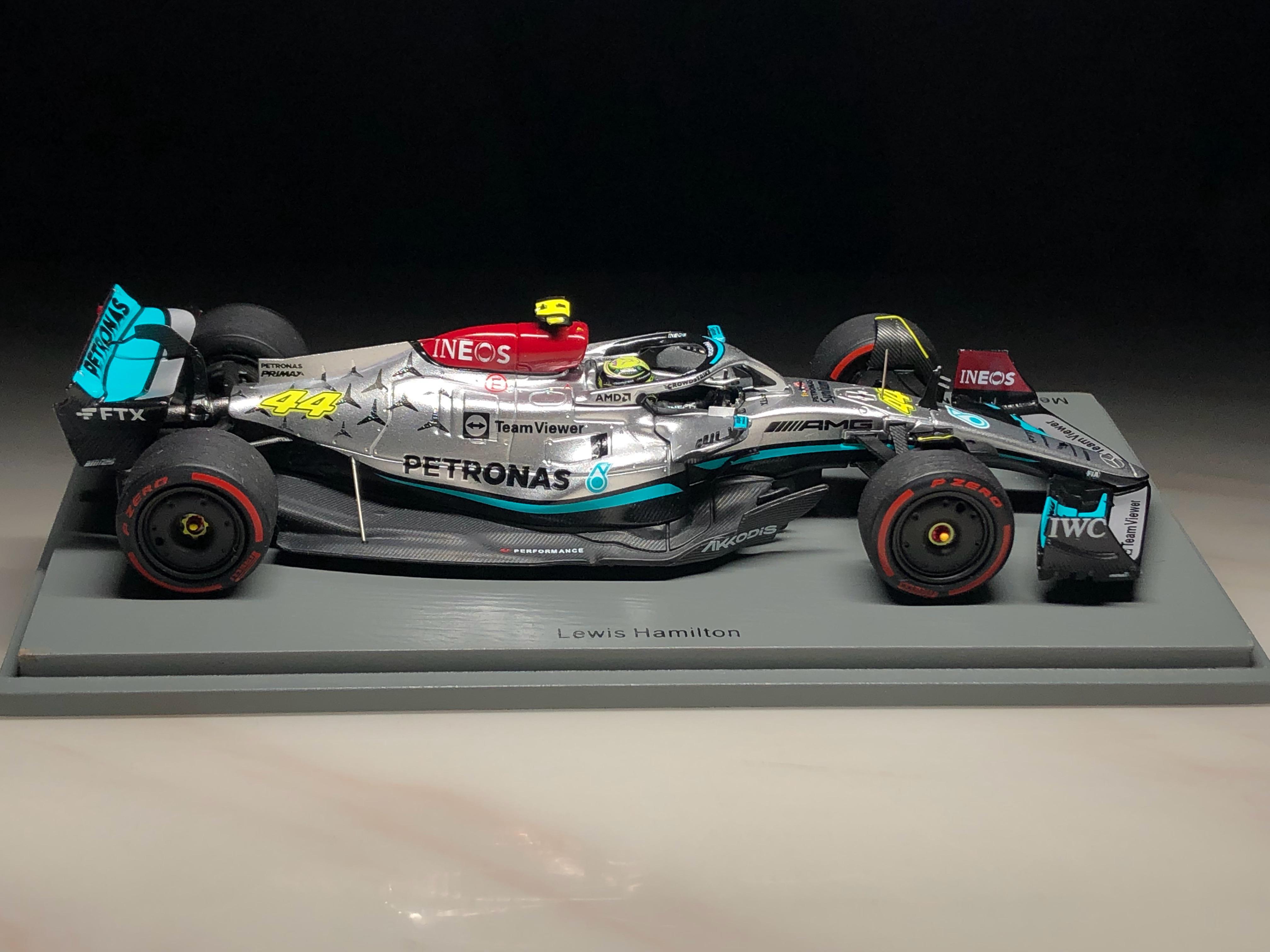 赛车模型 2022#f1[超话 揭幕站巴林大奖赛汉密尔顿梅奔w13赛车