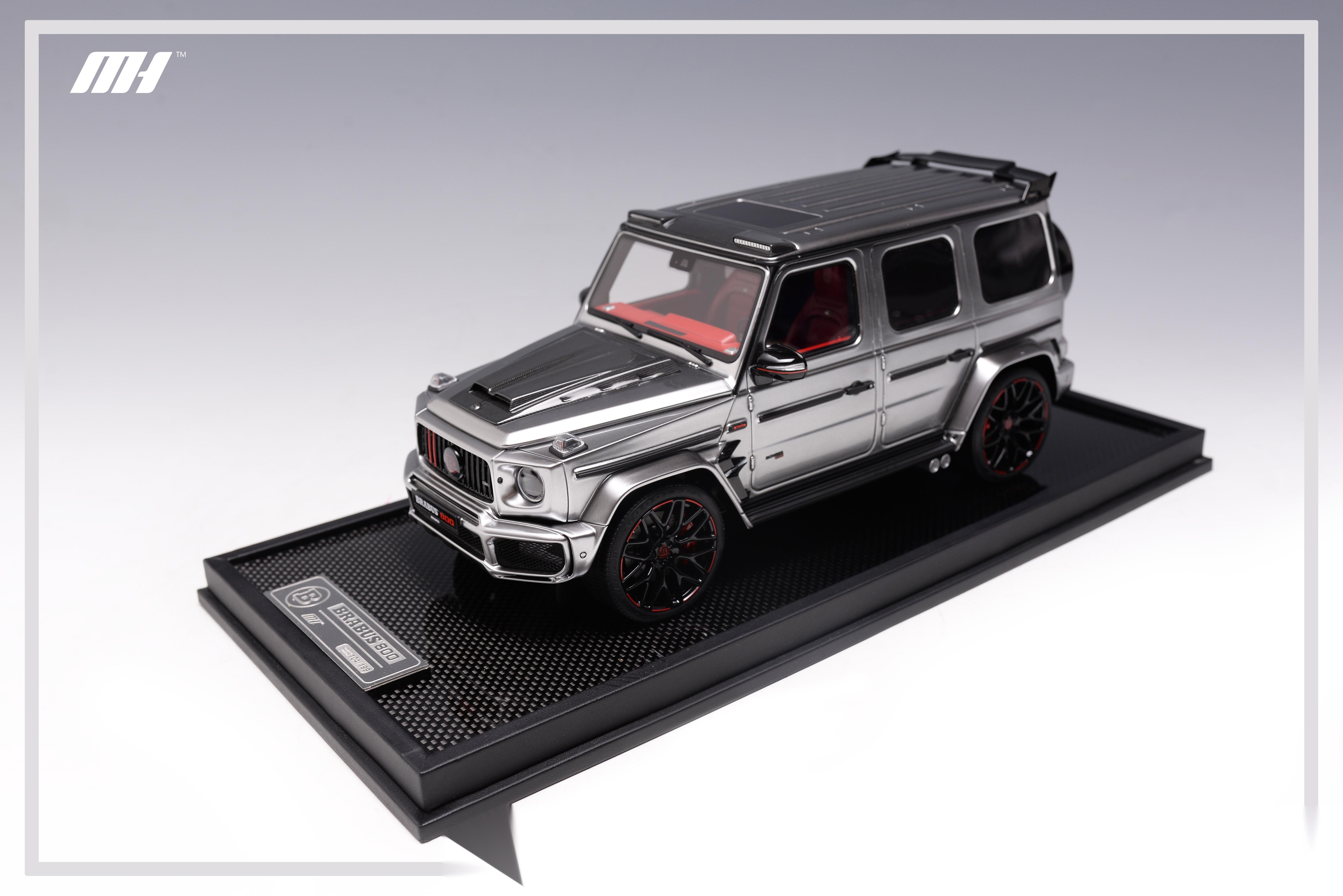 mh brabus 800 钨钢银 1/18 树脂汽车模型,模型真实还原真车设计