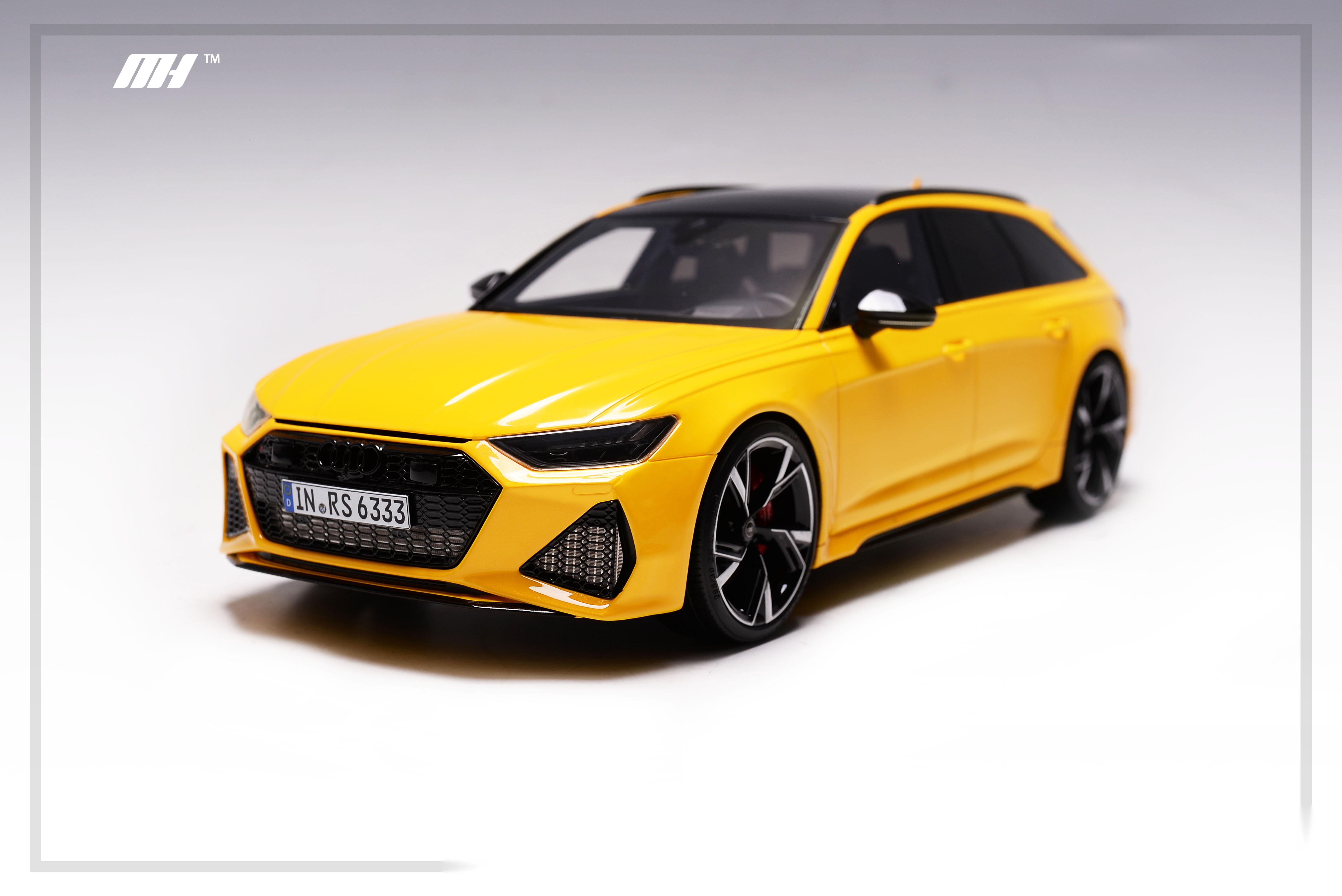motorhelix 1:18比例树脂精品系列 奥迪 rs6 ——维加斯黄 _车模型
