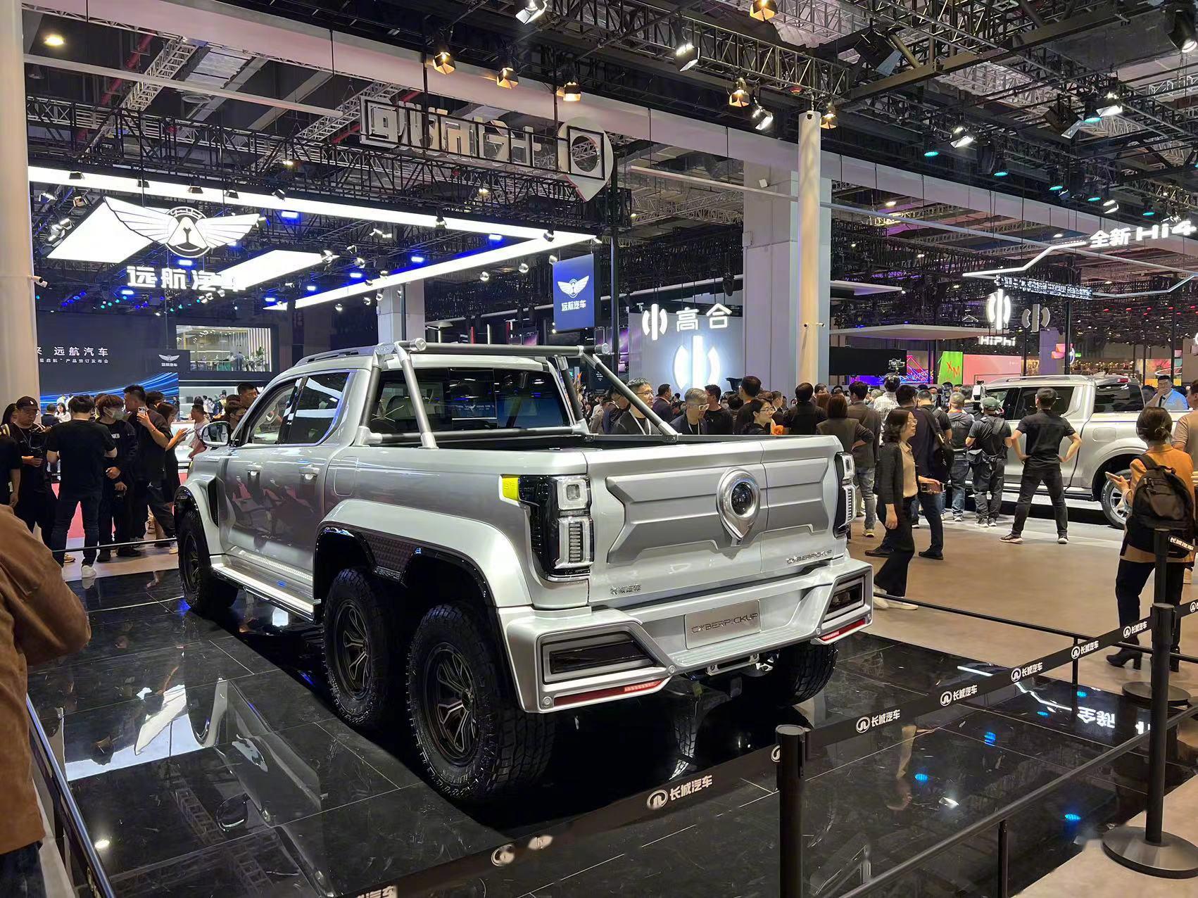 超境6x6皮卡cyberp!ckup,山海炮phev,山海炮hev,在 长城的展