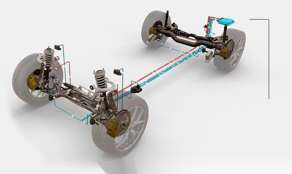 仰望的这套液压主动调节悬架系统的复杂布置,具体怎么理解? 1.