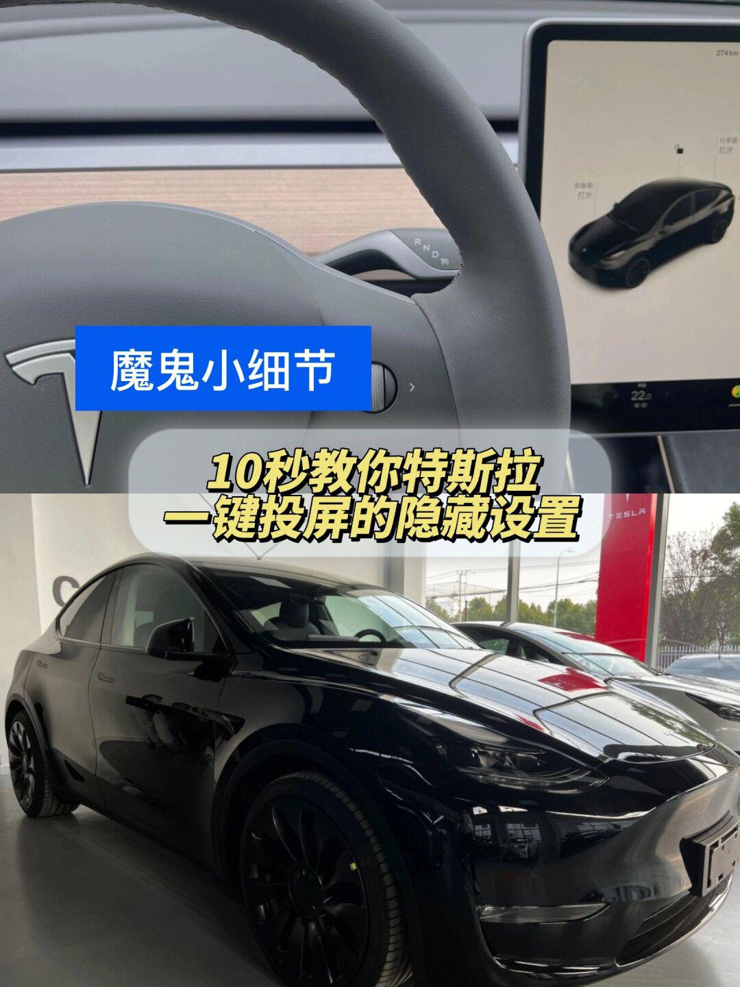 10秒教你学会特斯拉一键投屏隐藏设置