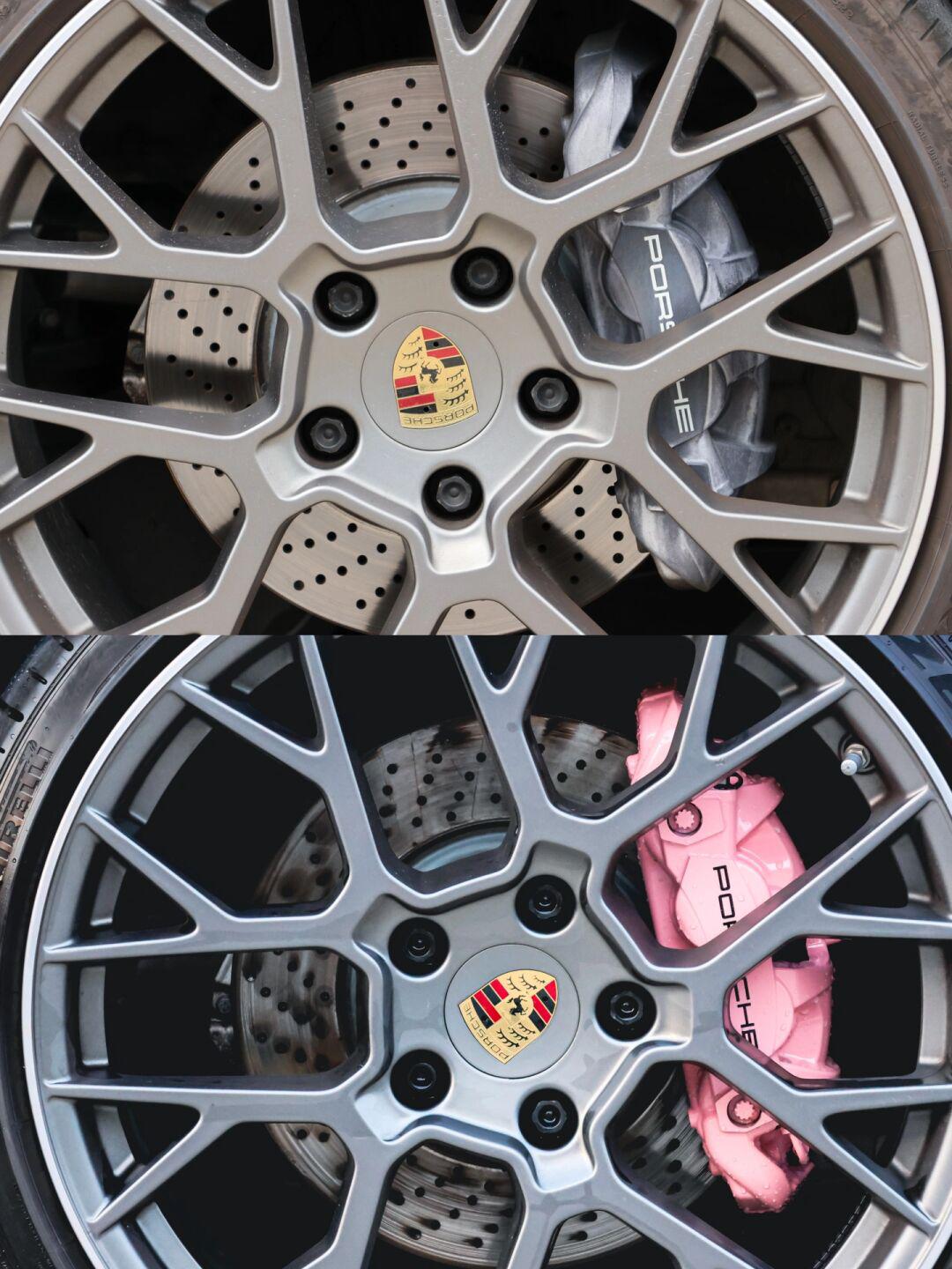 好好看!保时捷911卡钳改色樱花粉94