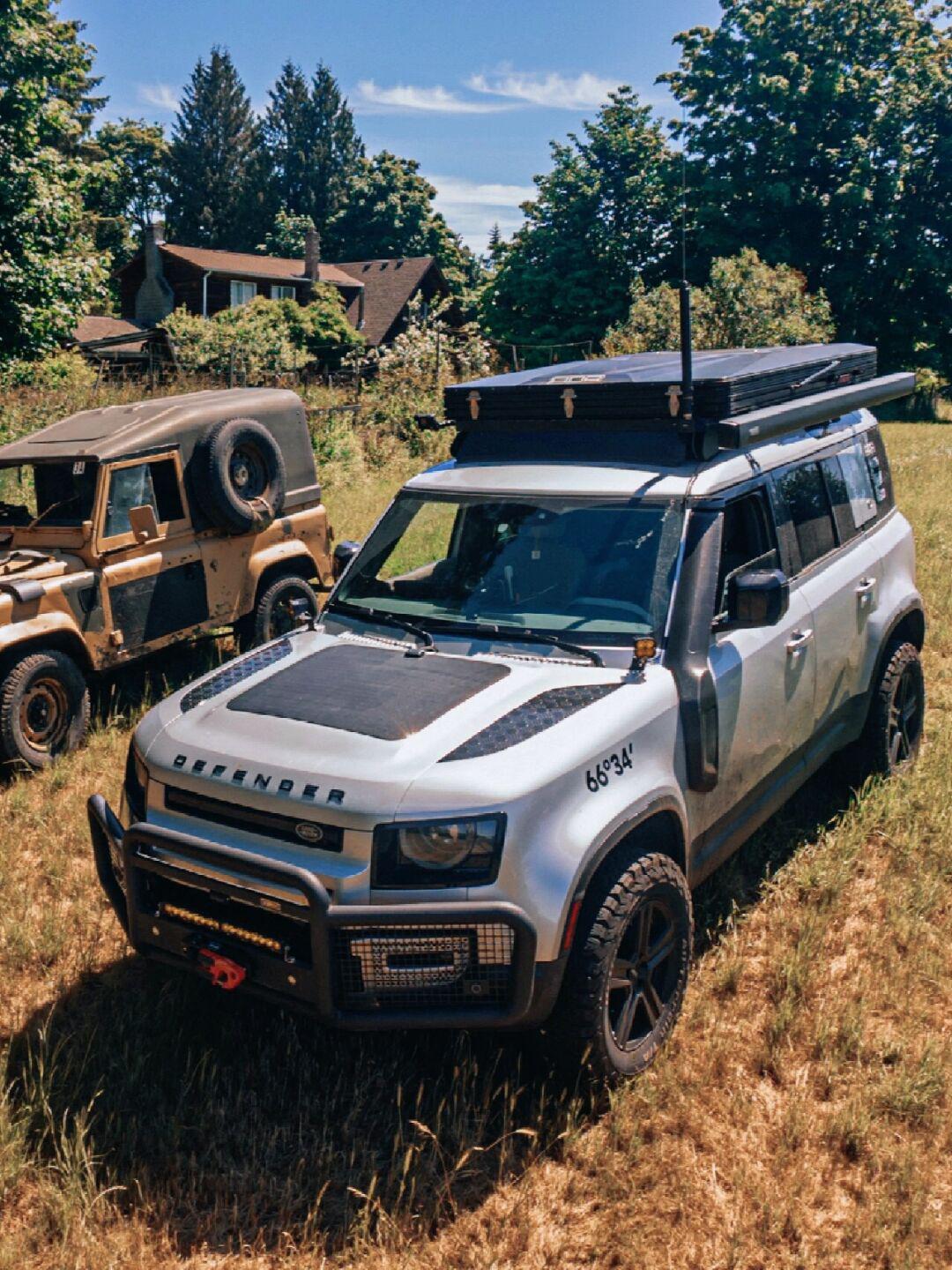 路虎卫士110沉浸式穿越丛林ada精致露营体验