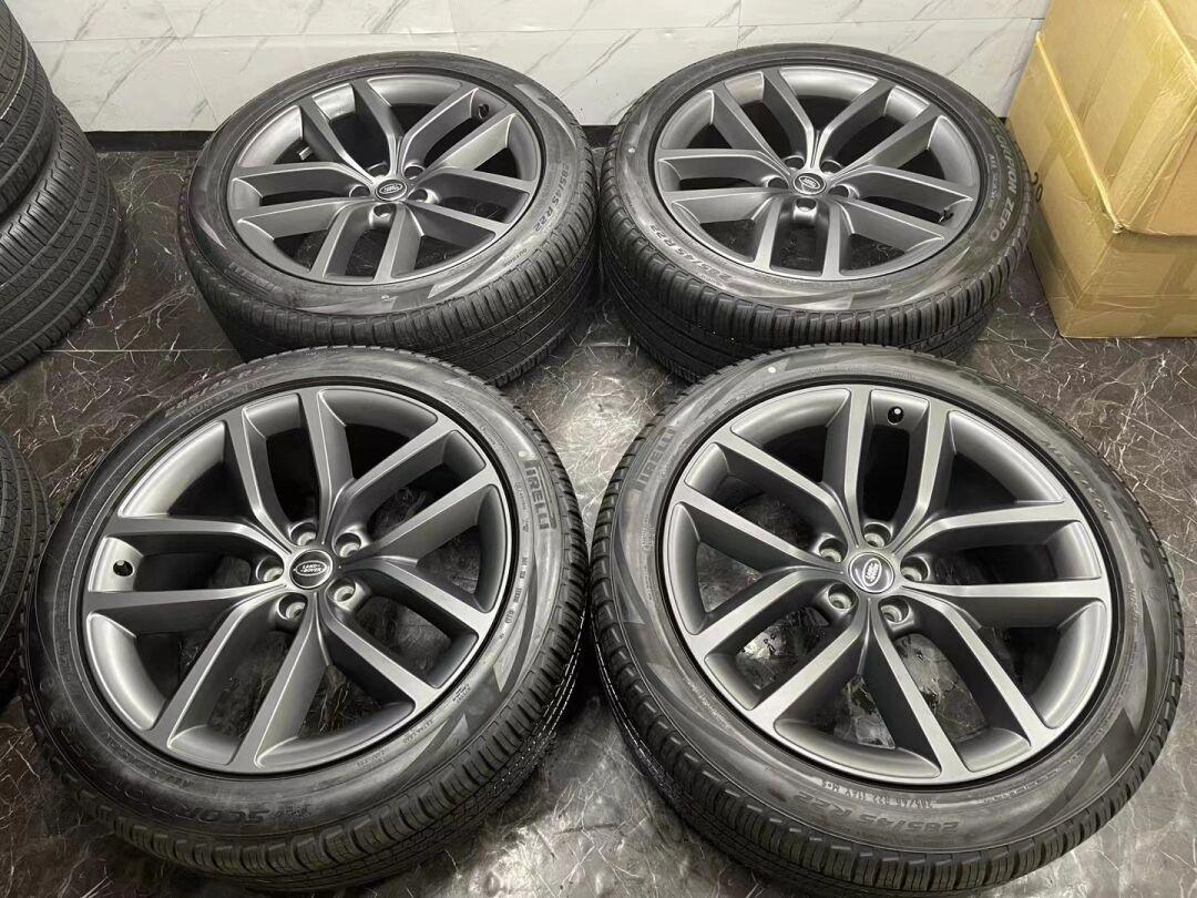 路虎揽胜运动 最新款进口原厂22寸轮毂正品新车拆下 连原配倍耐力轮胎