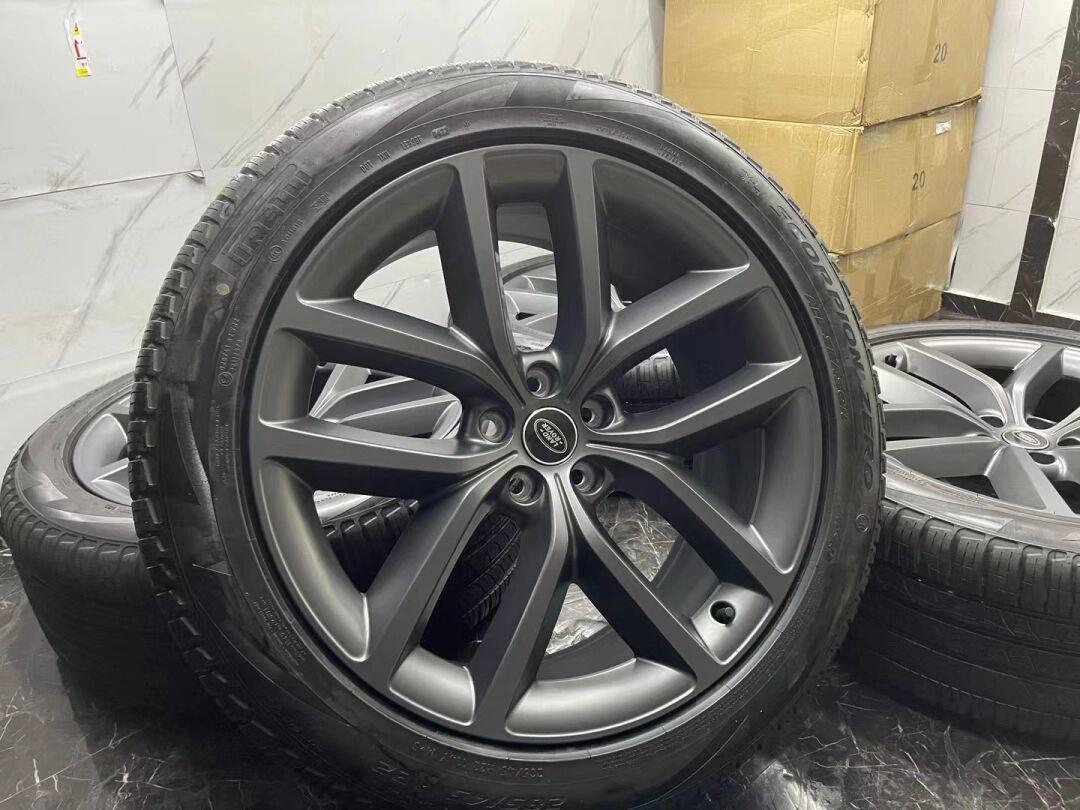 路虎揽胜运动 最新款进口原厂22寸轮毂正品新车拆下 连原配倍耐力轮胎