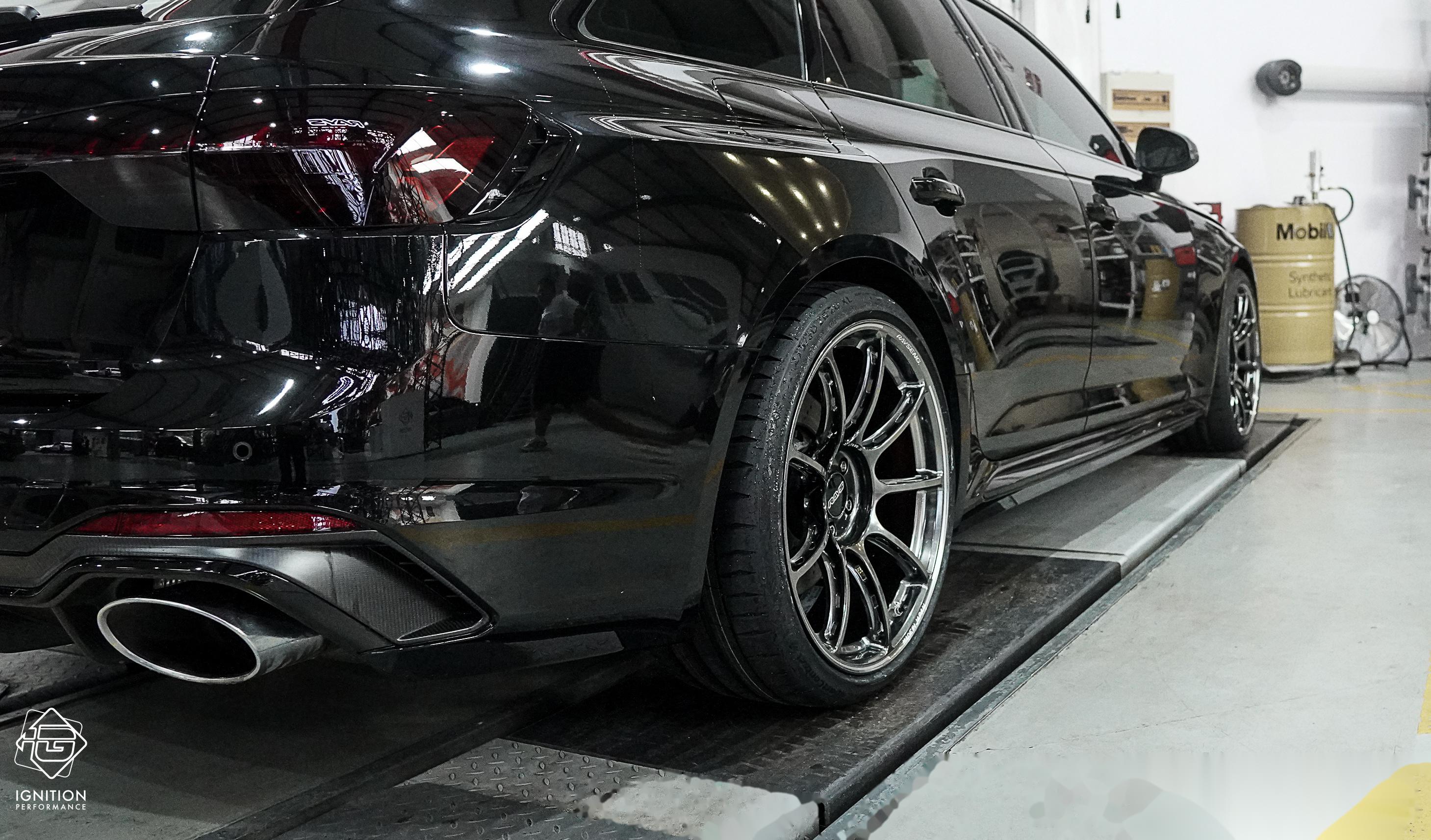 奥迪 rs4 rays gt090 20寸镂空锻造轮毂 blox钛合金螺丝 垫片