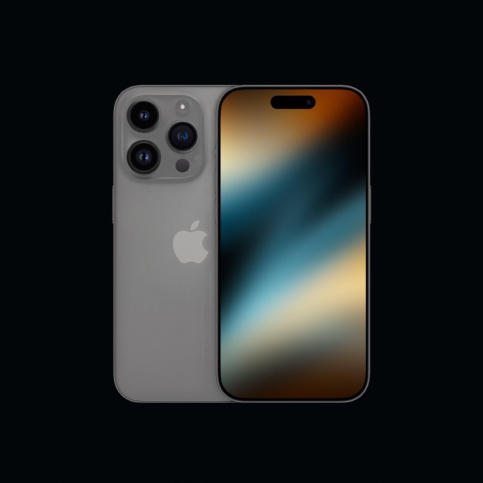 苹果iphone15 pro全新配色渲染图,泰坦灰好看吗?