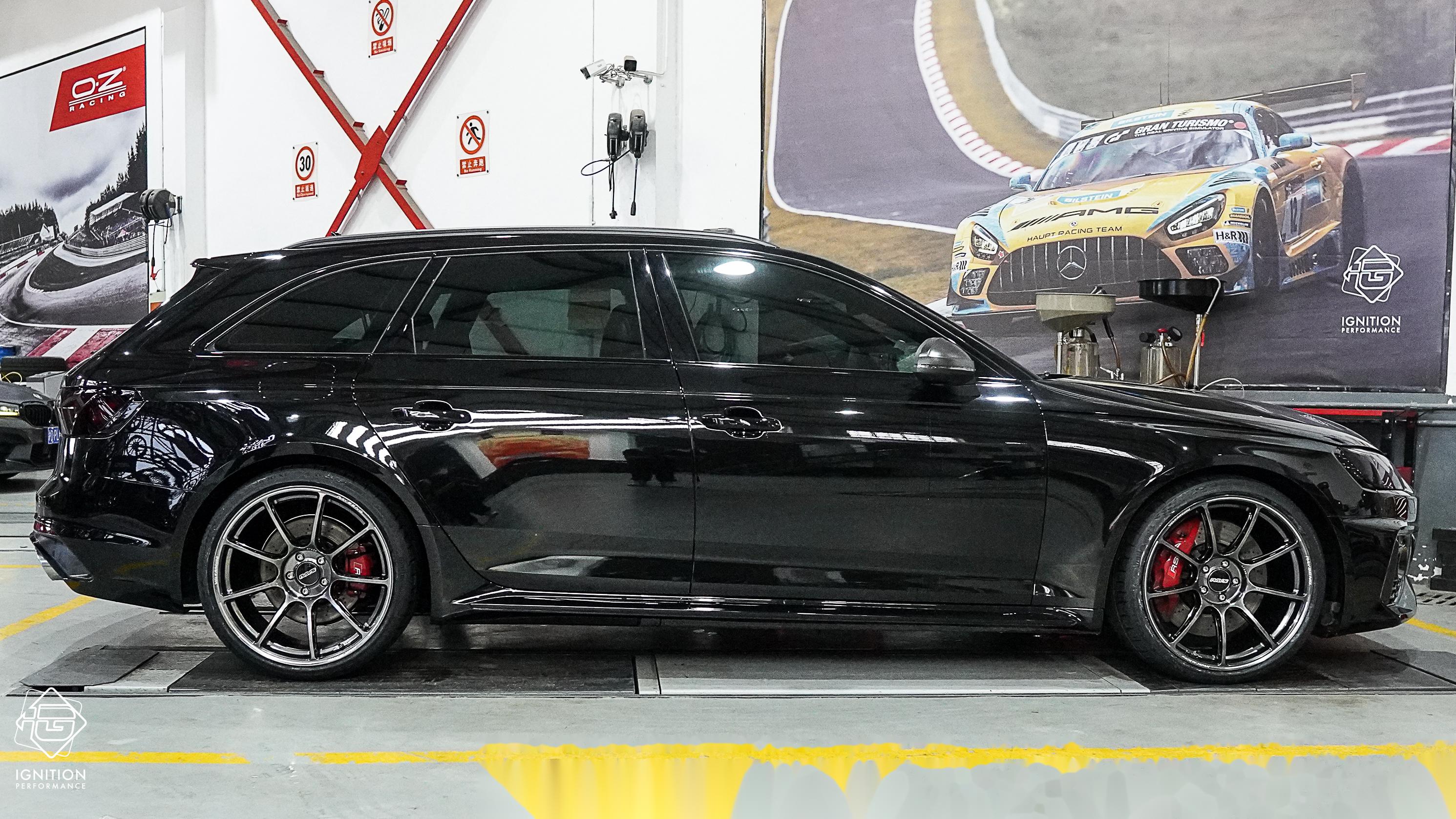 奥迪 rs4 rays gt090 20寸镂空锻造轮毂 blox钛合金螺丝 垫片