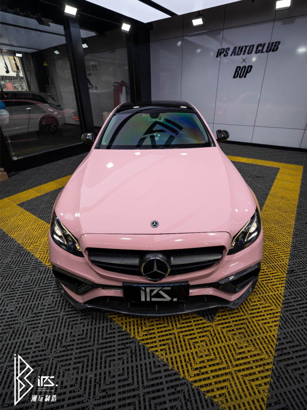 奔驰e级车主看过来,特别骚气的改色案例.