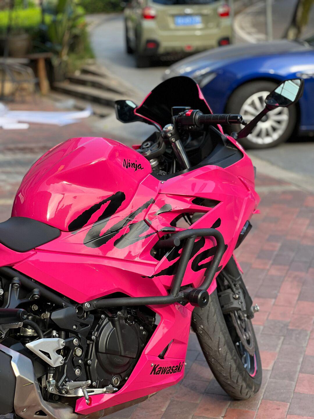 川崎ninja400改色案例甜菜根紫