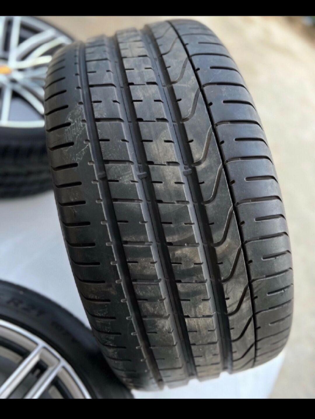 21寸保时捷macan轮毂轮胎 现货一套 原装拆 实物拍摄,成色品质足95新