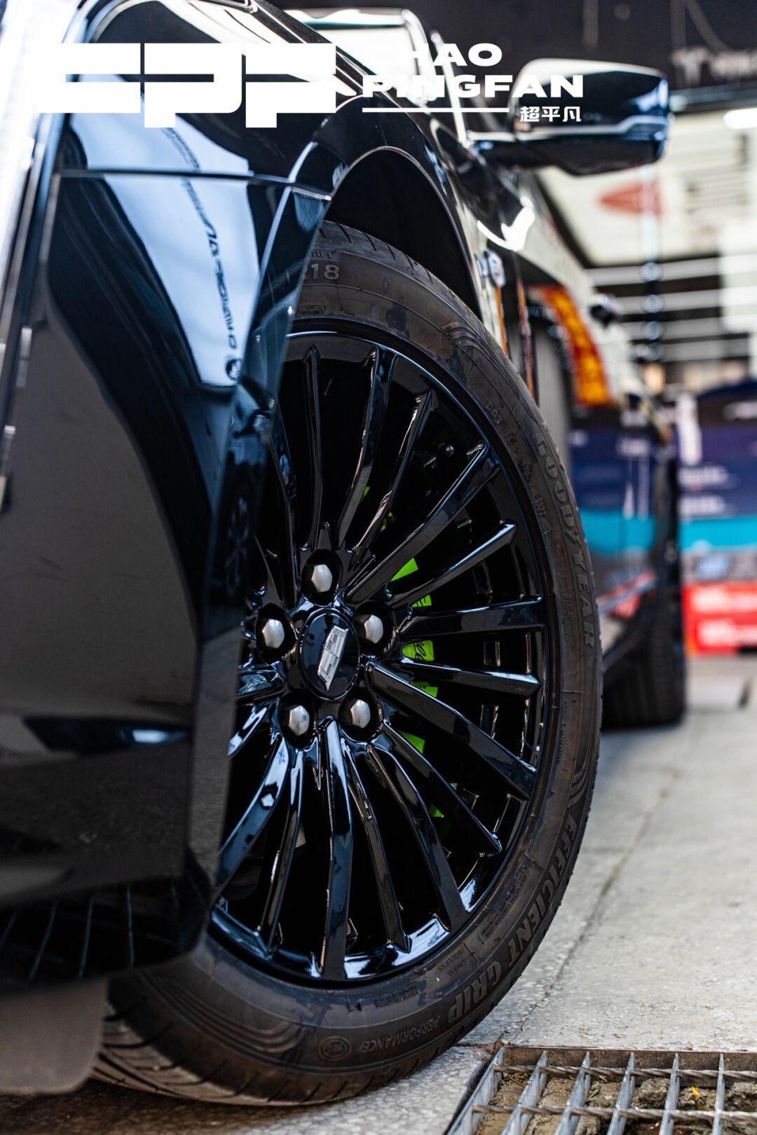 凯迪拉克ct6|轮毂卡钳烤漆改色案例