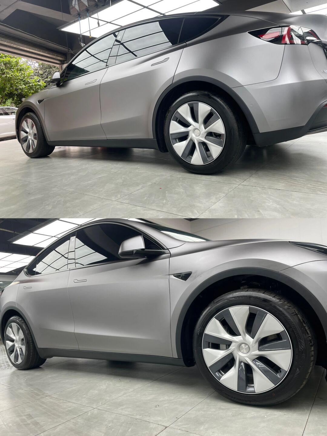 特斯拉y 改色太空灰