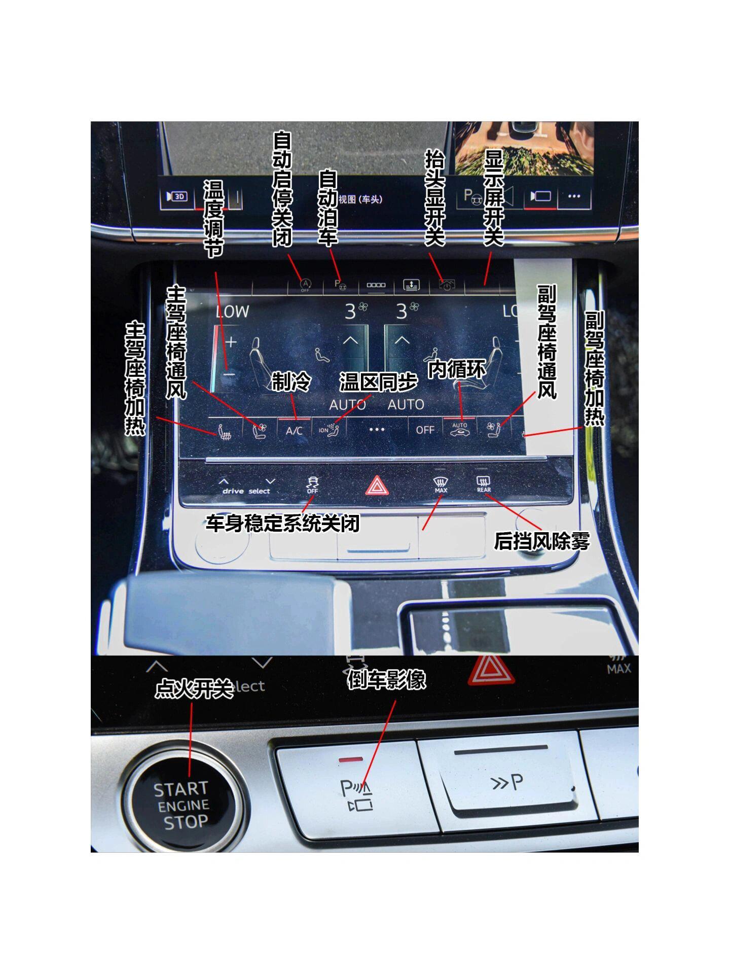 奥迪a8按键说明