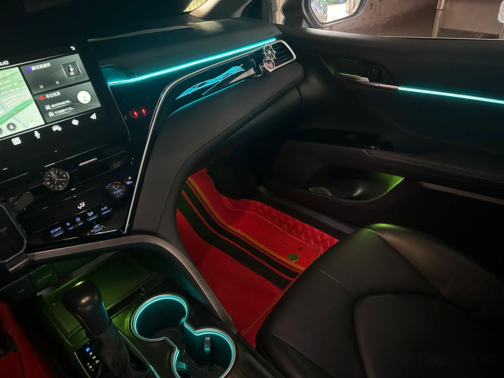 丰田凯美瑞升级镭雕64色幻彩氛围灯 丰田凯美瑞升级镭雕64色幻彩氛围