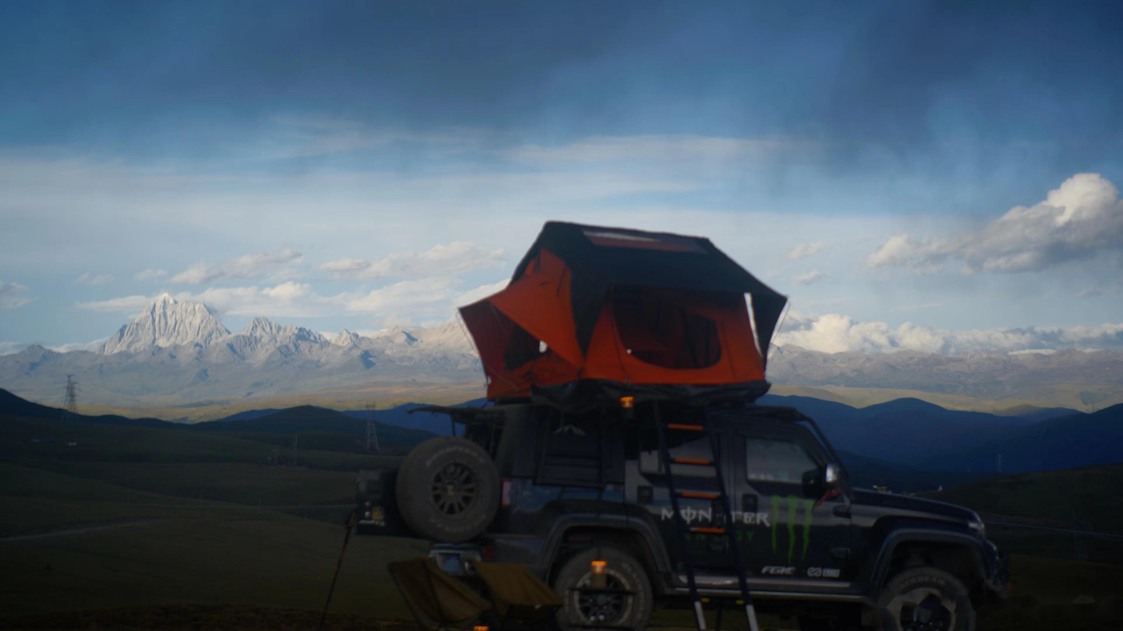 北京bj40/荒野猎人车顶帐篷 国庆去哪玩 bj40改装ada川西雪山露营自由