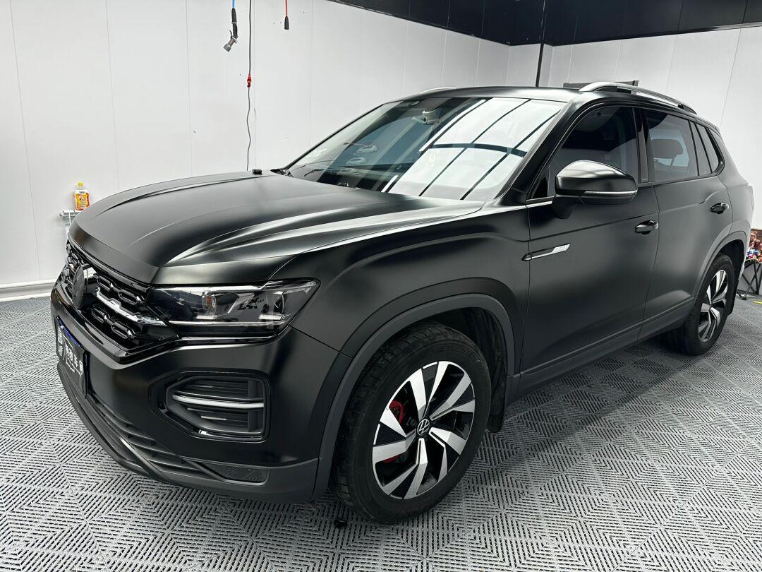 大众探岳改色电光金属黑