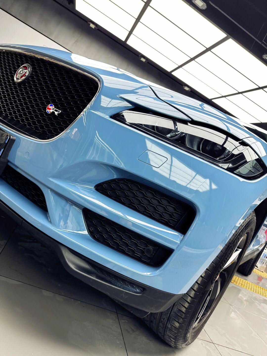 捷豹改色膜瓷器蓝