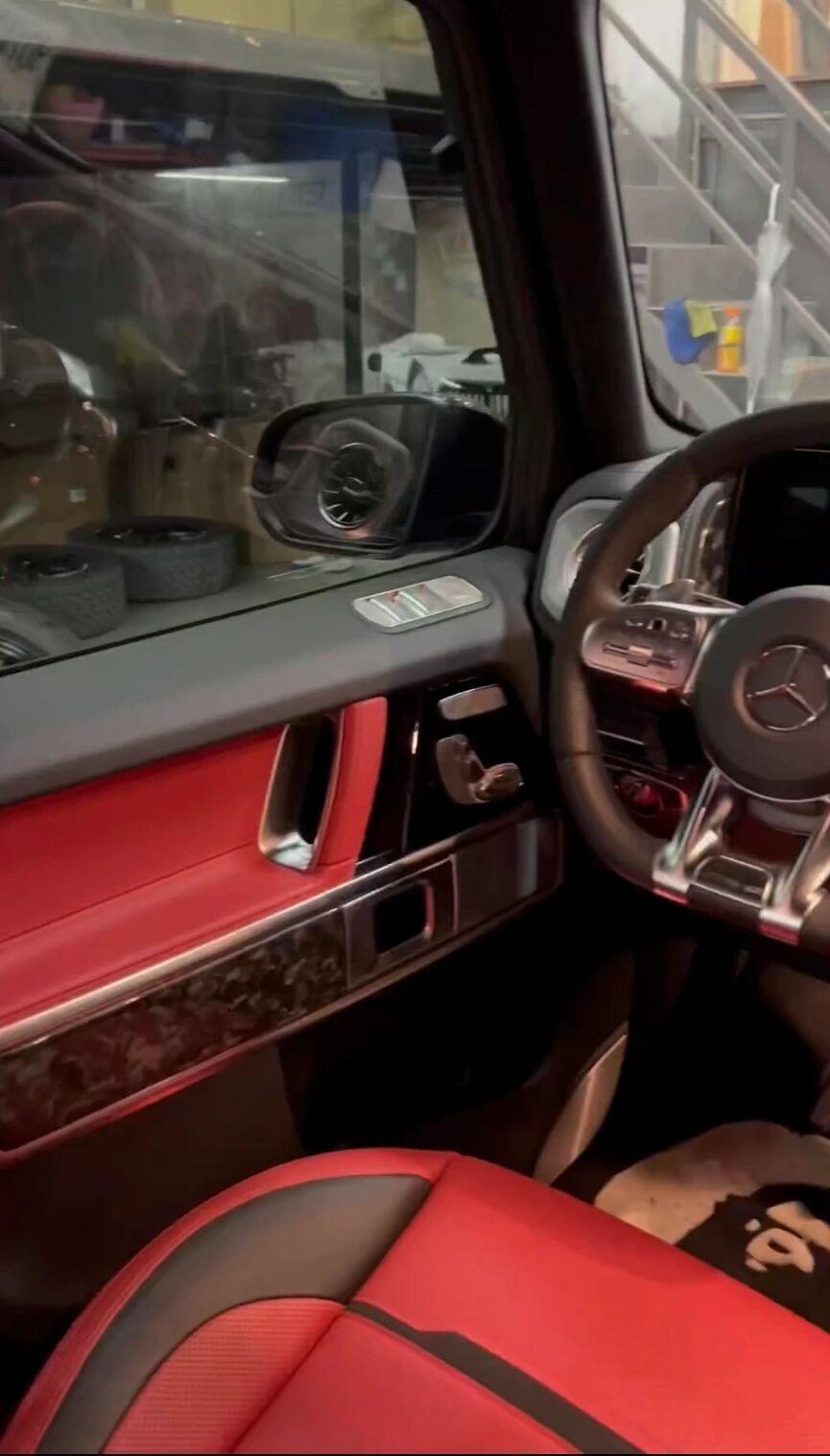 奔驰大g新款w464升级内饰碳纤维八件套 高档段碳