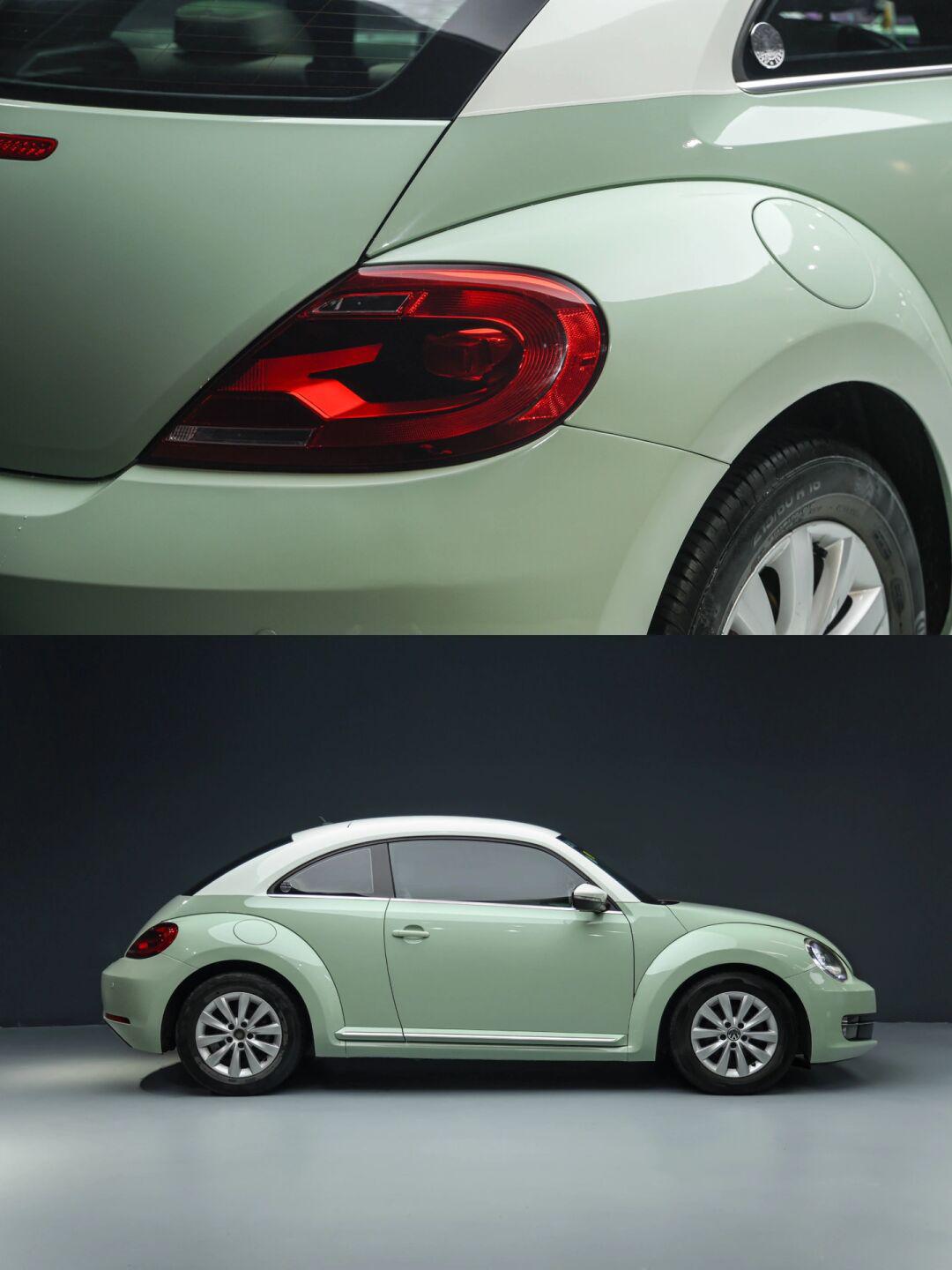 甲壳虫全车装贴牛油果绿改色膜