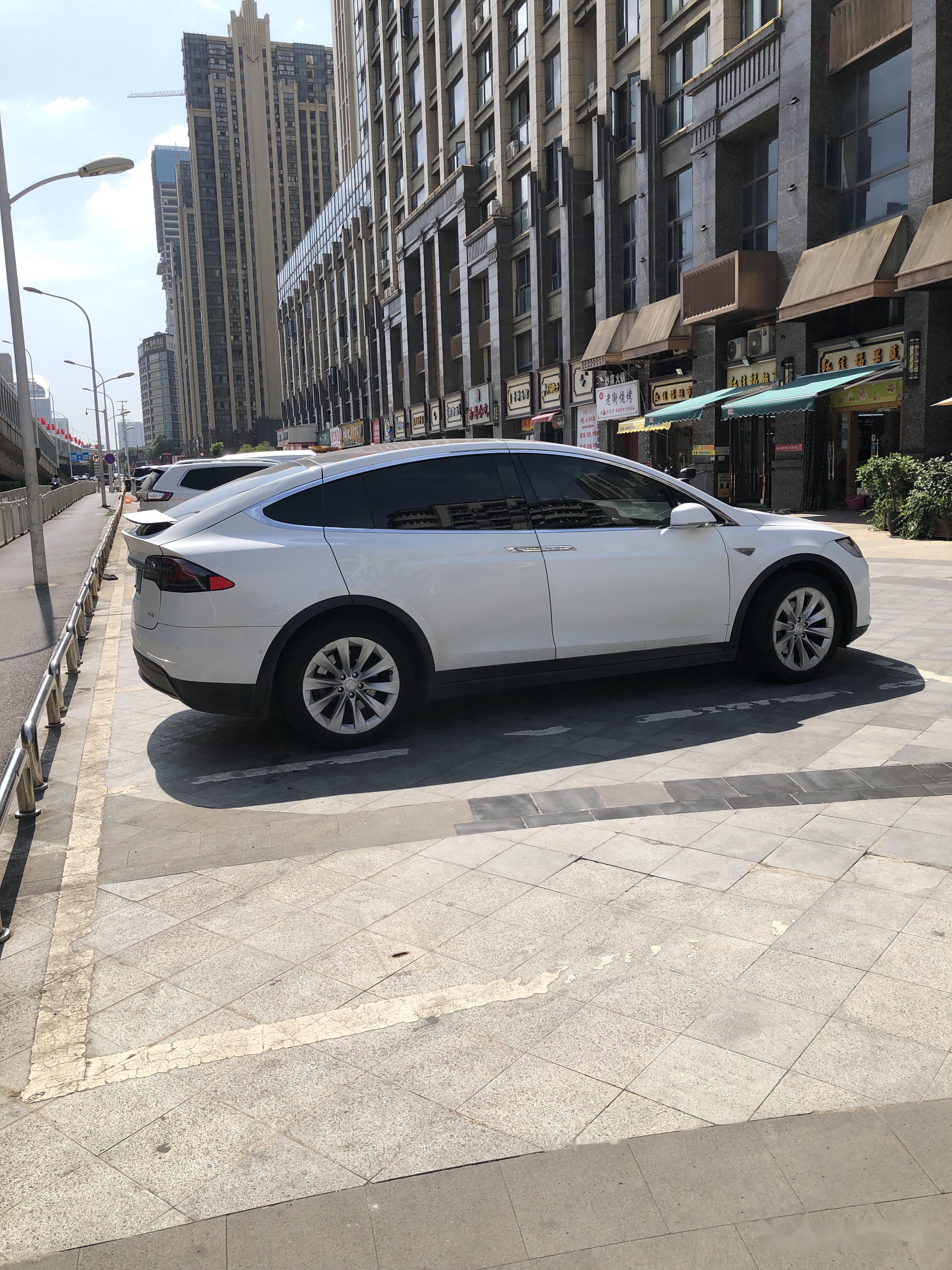 又看到了蓝牌特斯拉model x,之前还有蓝牌model s,同样的价位,是买台