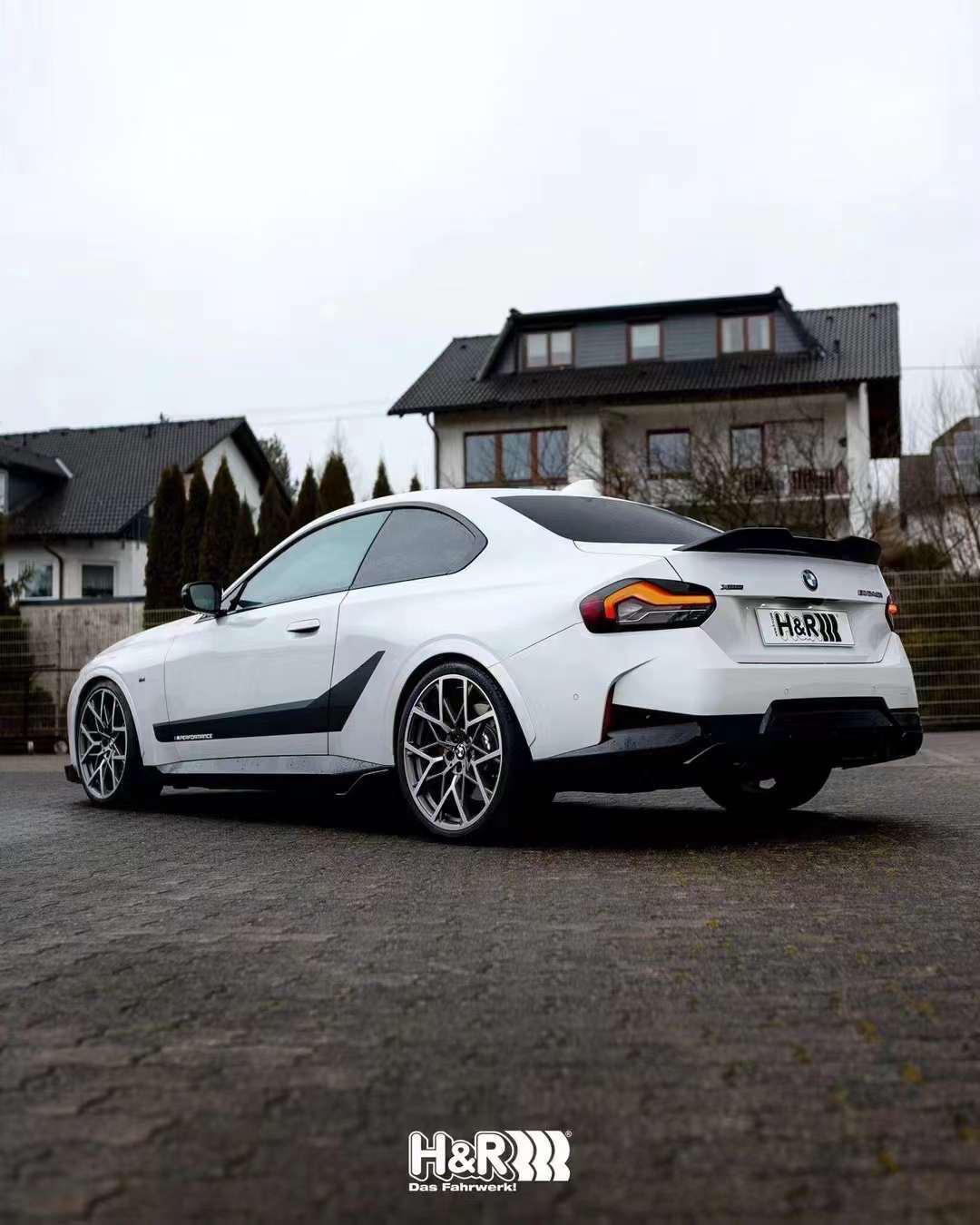 宝马m240i g42改装德国hr短簧降低车身