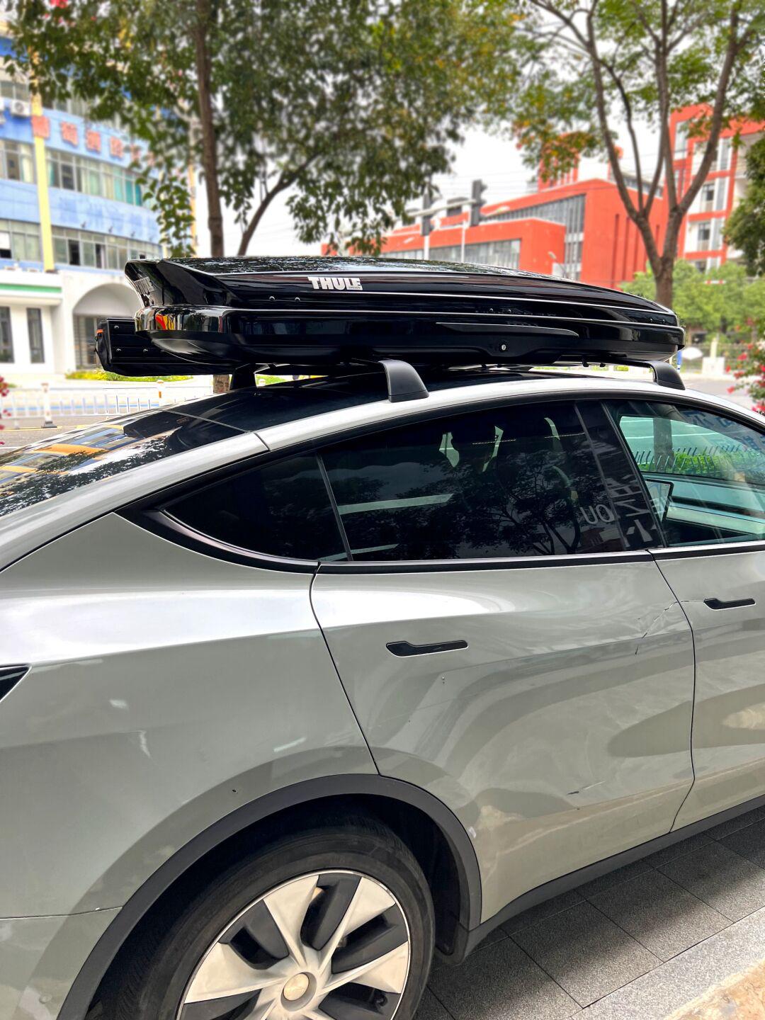 特斯拉modely行李架车顶箱案例