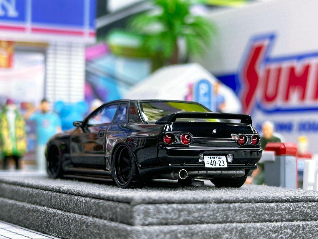 技研所 gtr r32 定制款黑色 1:64小比例车模