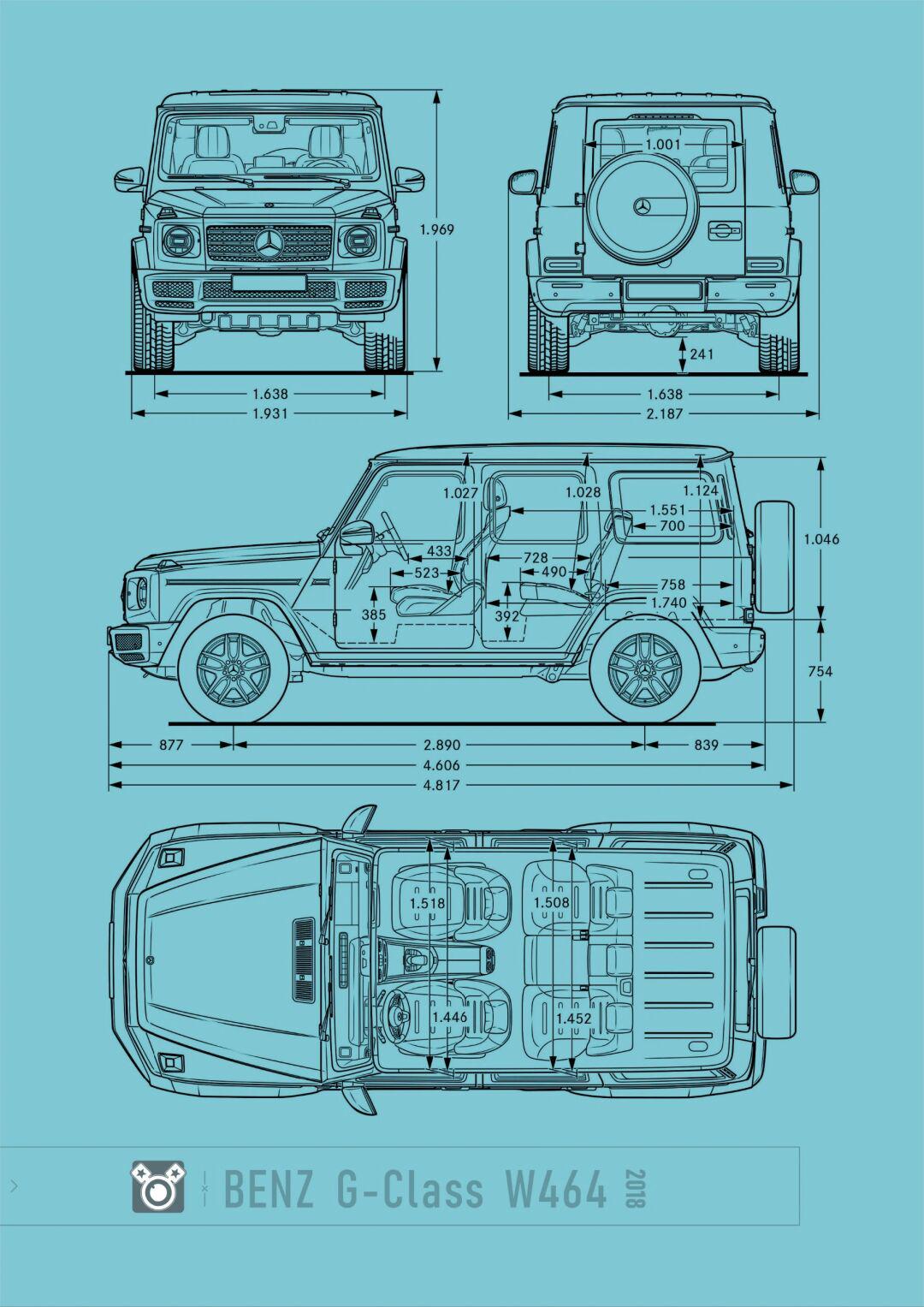 第3代·奔驰大g三视图收藏版来了!内含amg版