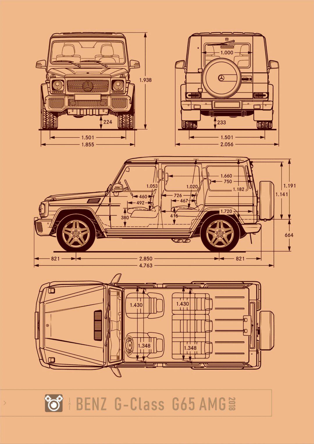 第3代·奔驰大g三视图收藏版来了!内含amg版