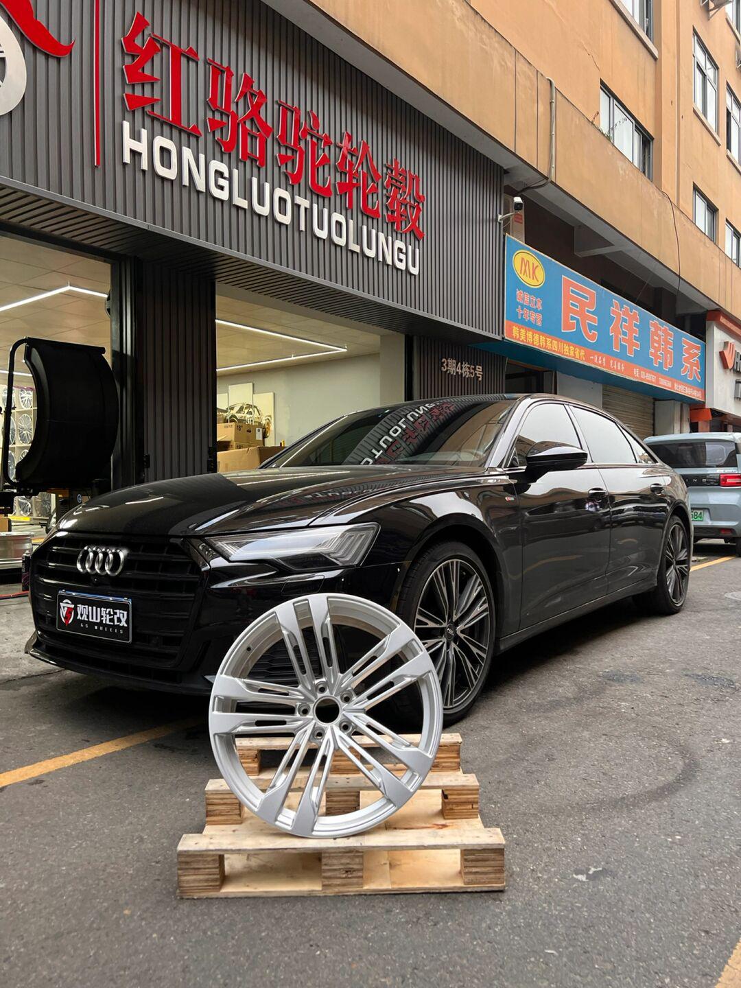 奥迪a6轮毂这样改,拒绝平庸 清清爽爽 好看