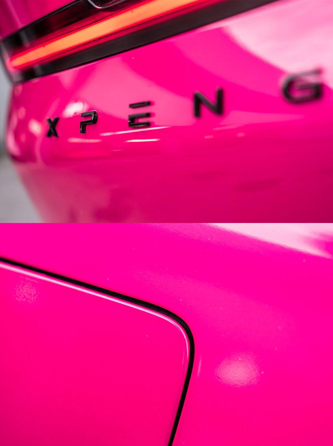 dream car 92 小鹏 p7 改色超亮金属玫红!