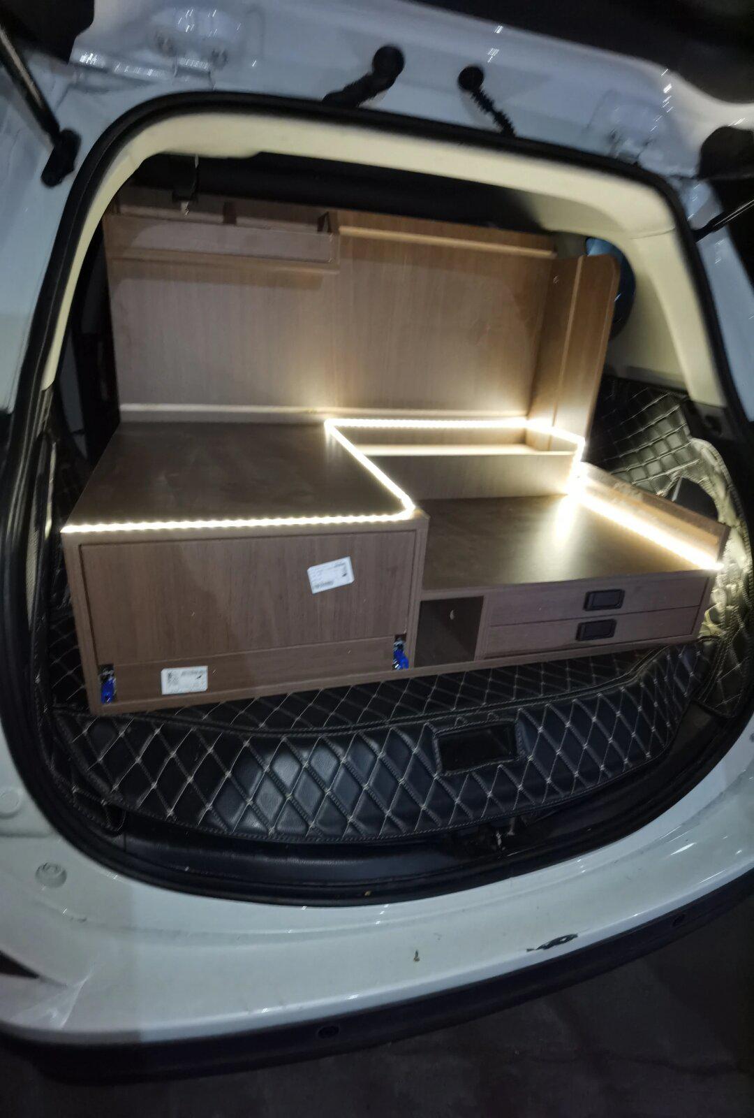 丰田rav4咖啡车后备箱改装