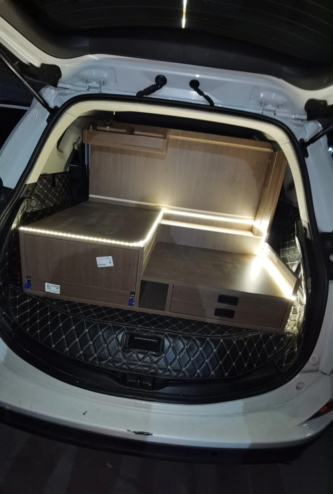 丰田rav4咖啡车后备箱改装