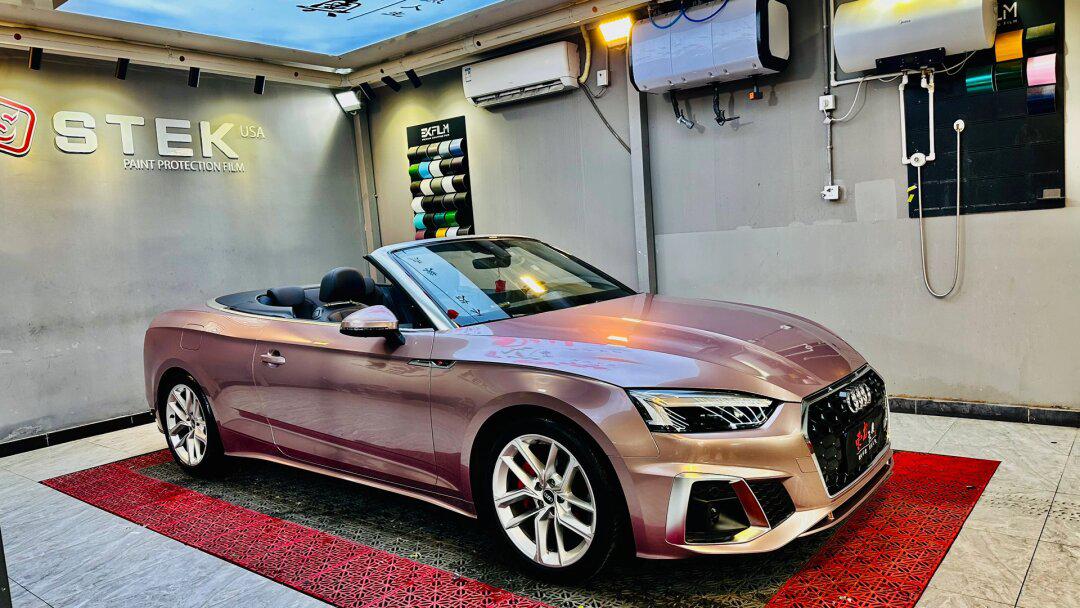 大美女的a5把敞篷版,我们给她搭配了粉色_奥迪a5社区_易车社区