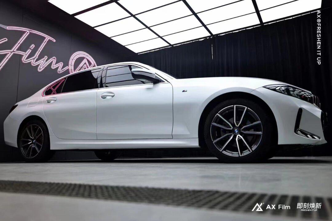 宝马3系改ax 电光金属白07