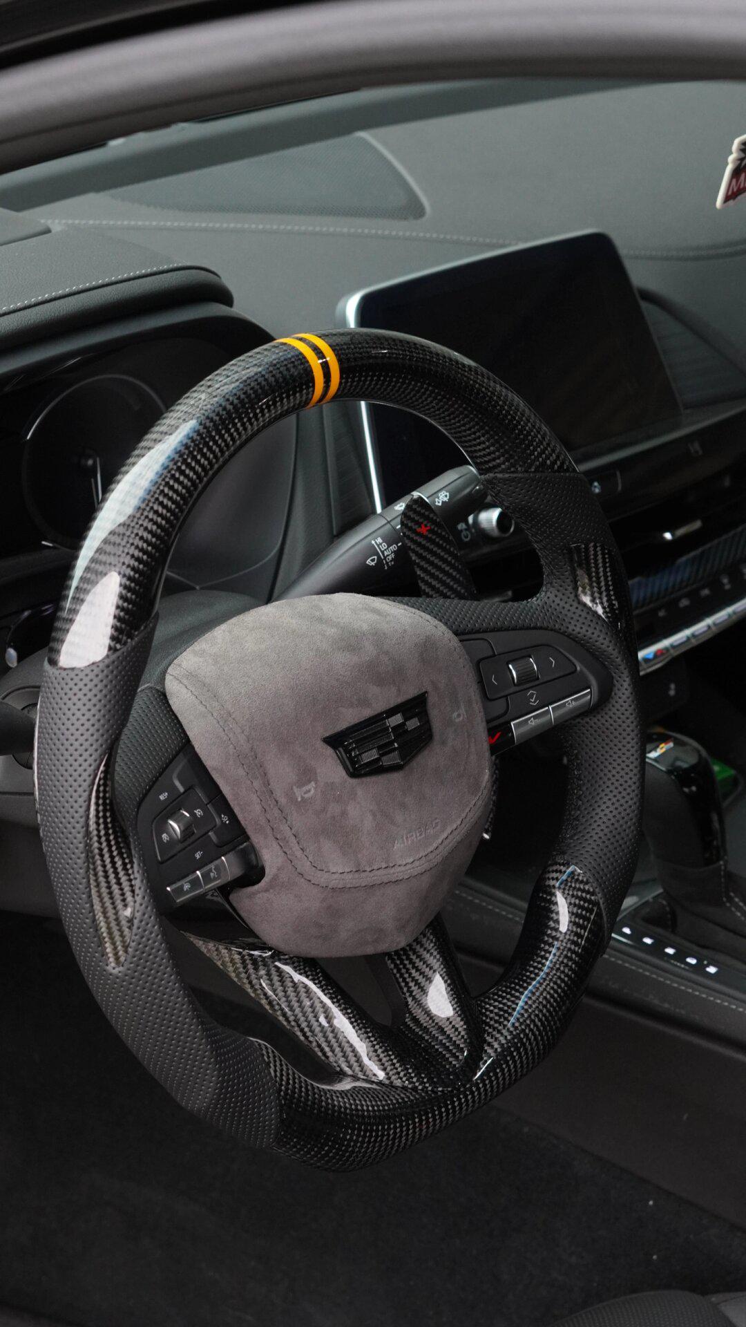 凯迪拉克ct4碳纤维方向盘