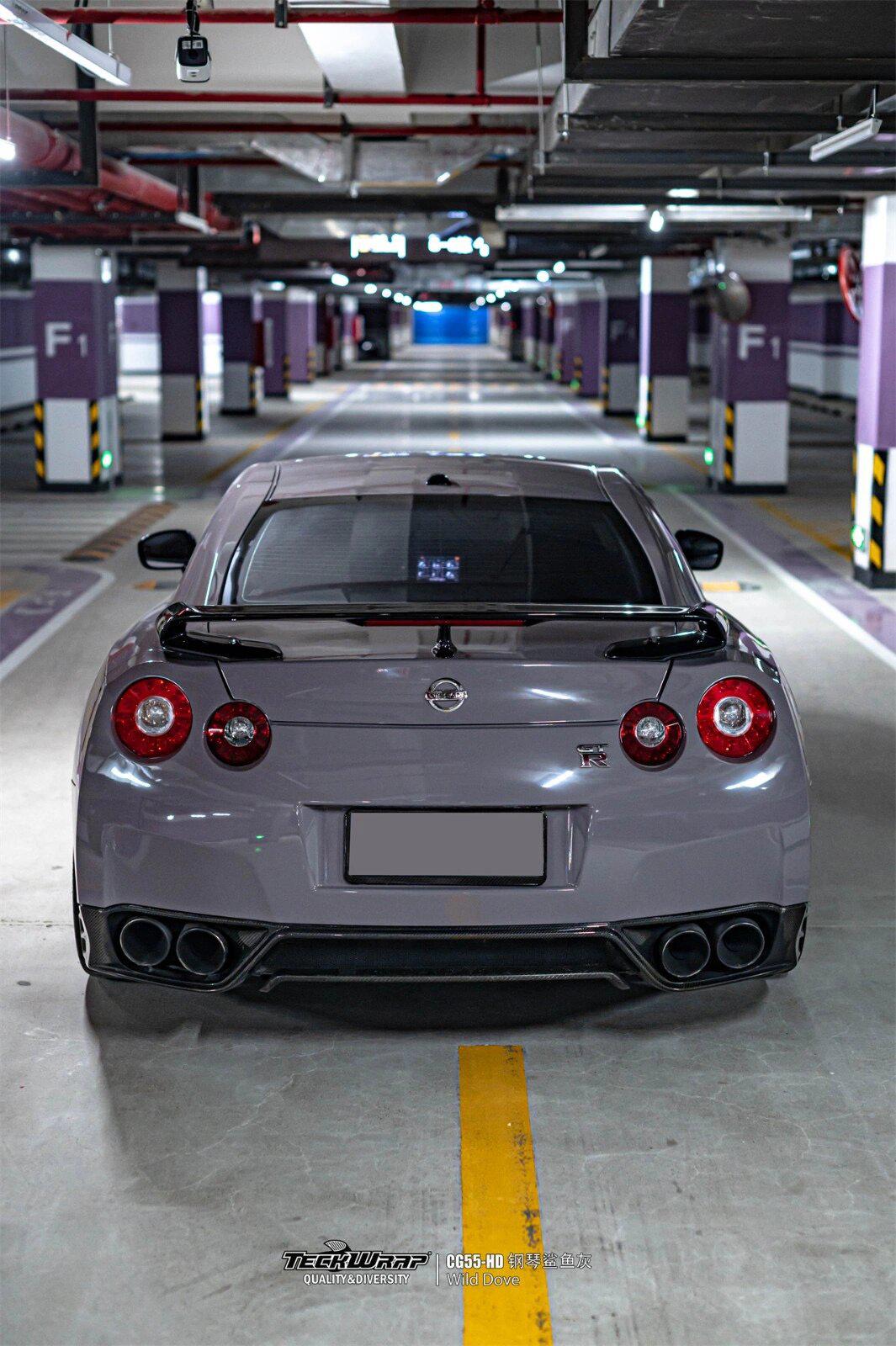 日产gt-r r35改色鲨鱼灰00