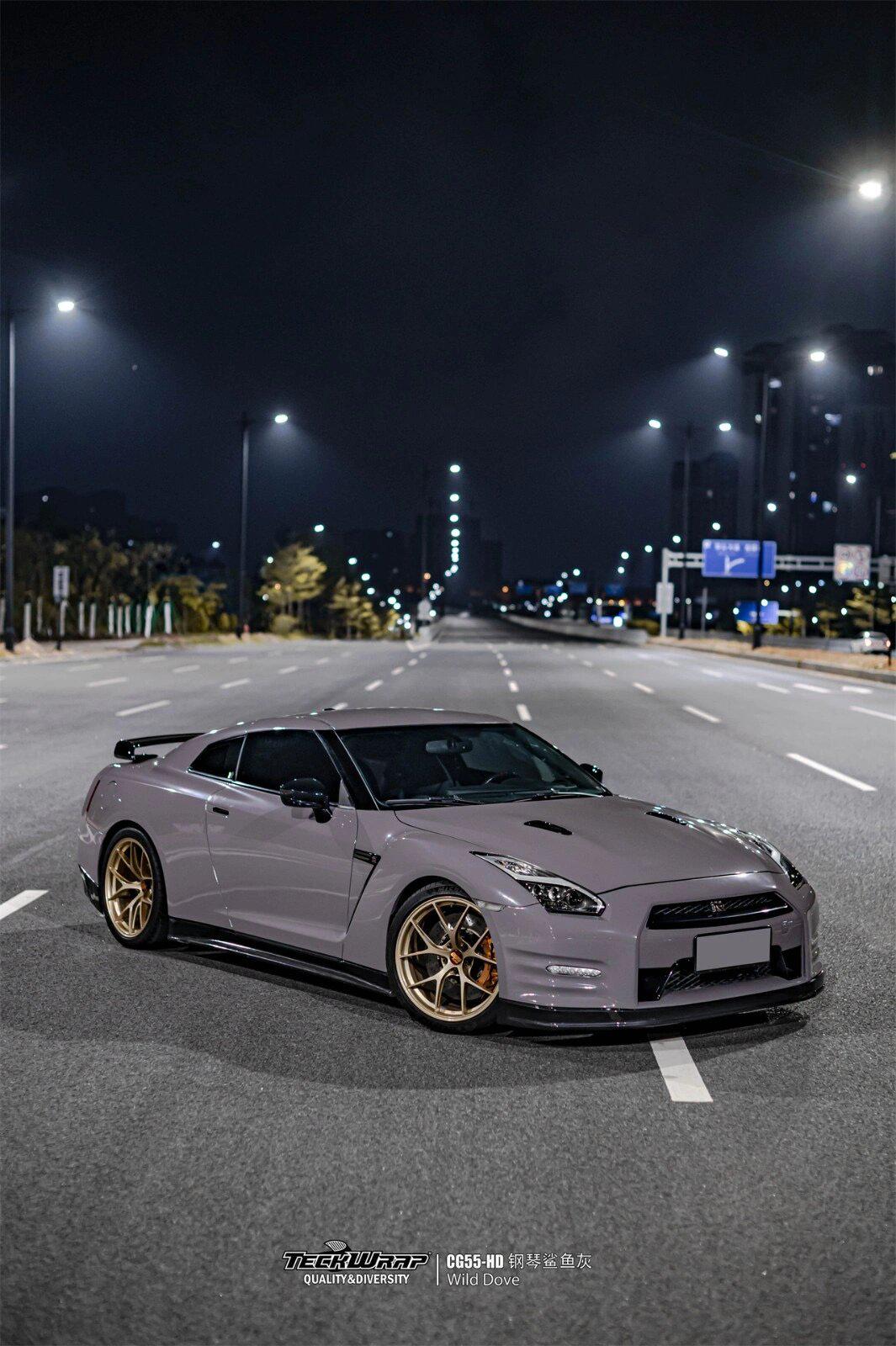 日产gt-r r35改色鲨鱼灰00