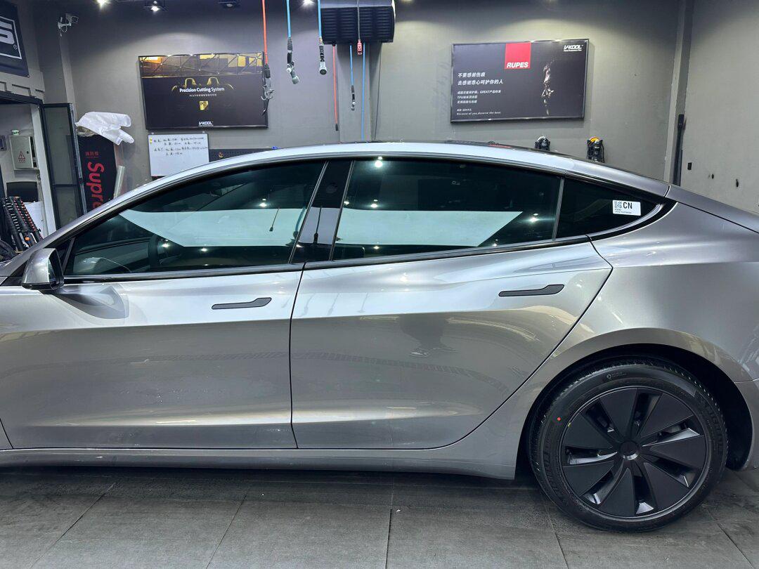 宁波汽车贴膜92特斯拉model 3液态金属银