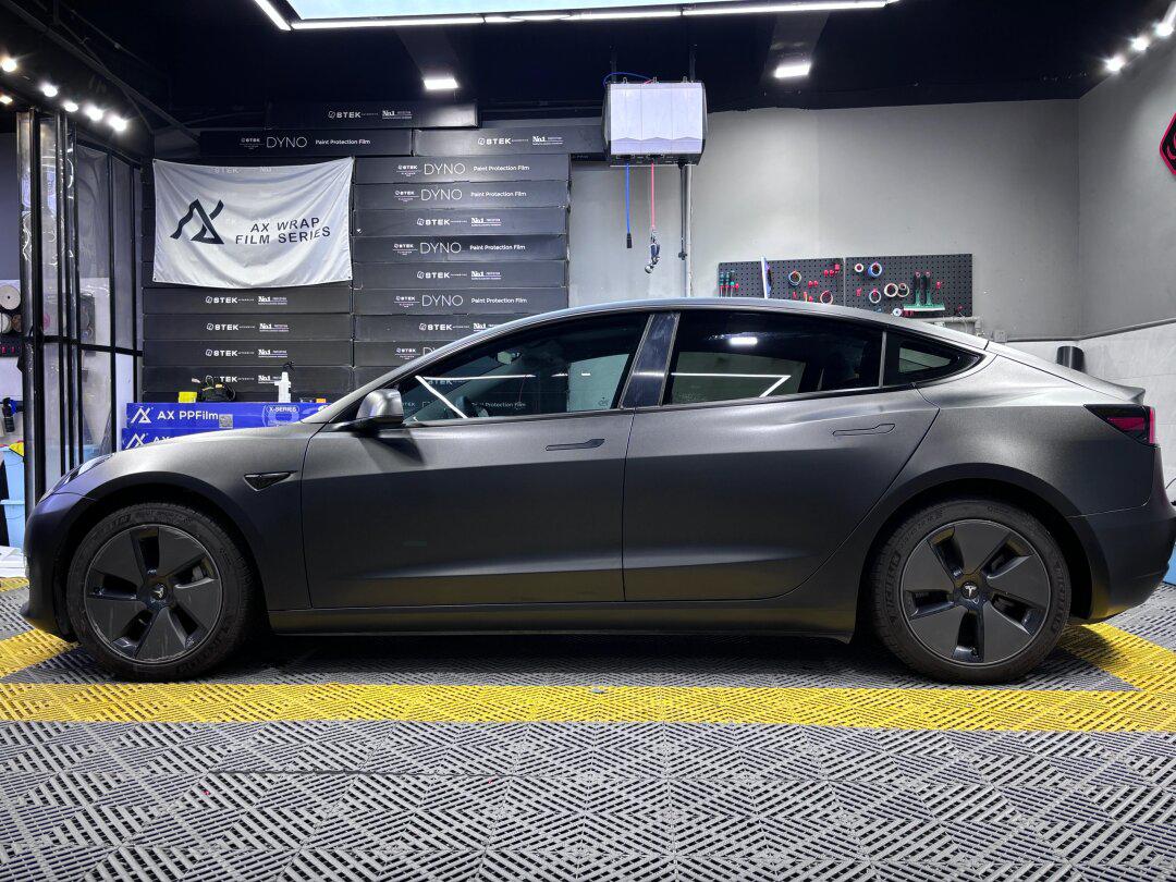 上海特斯拉3—改色磨砂黑