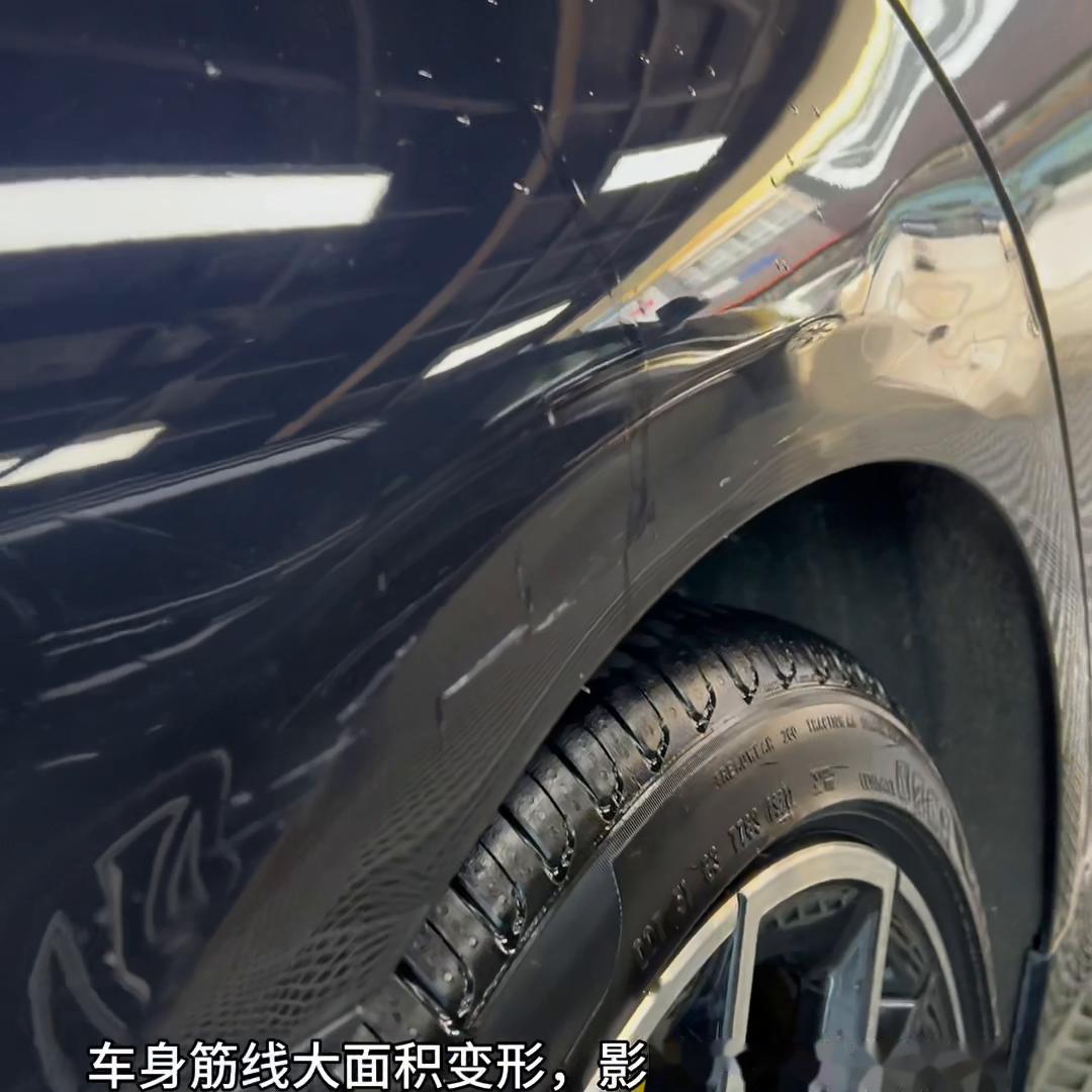 车身筋线大面积变形,影响汽车外形美观.通过无痕